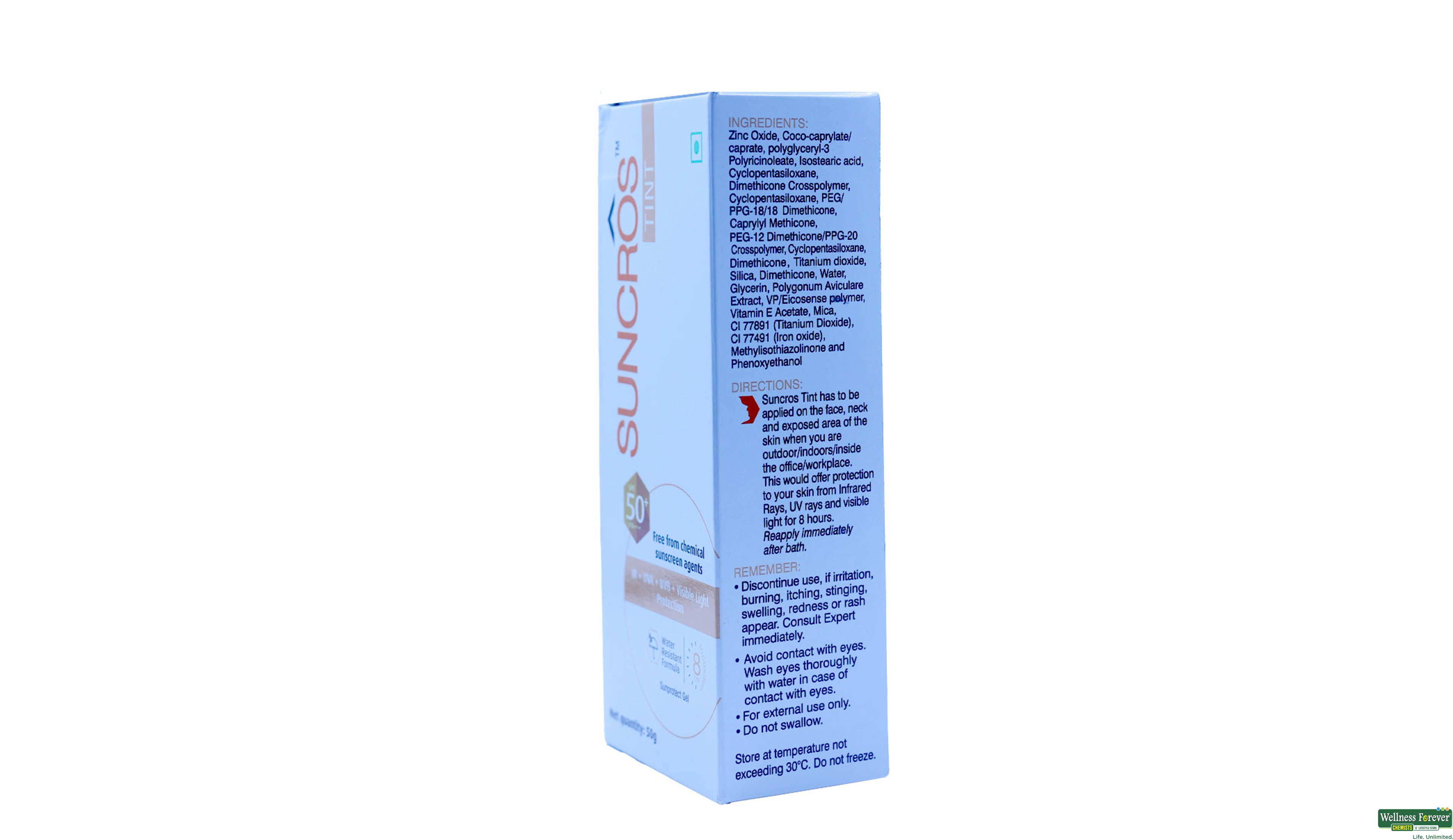 SUNCROS TINT GEL SPF50+ 50GM- 3, 50GM, 