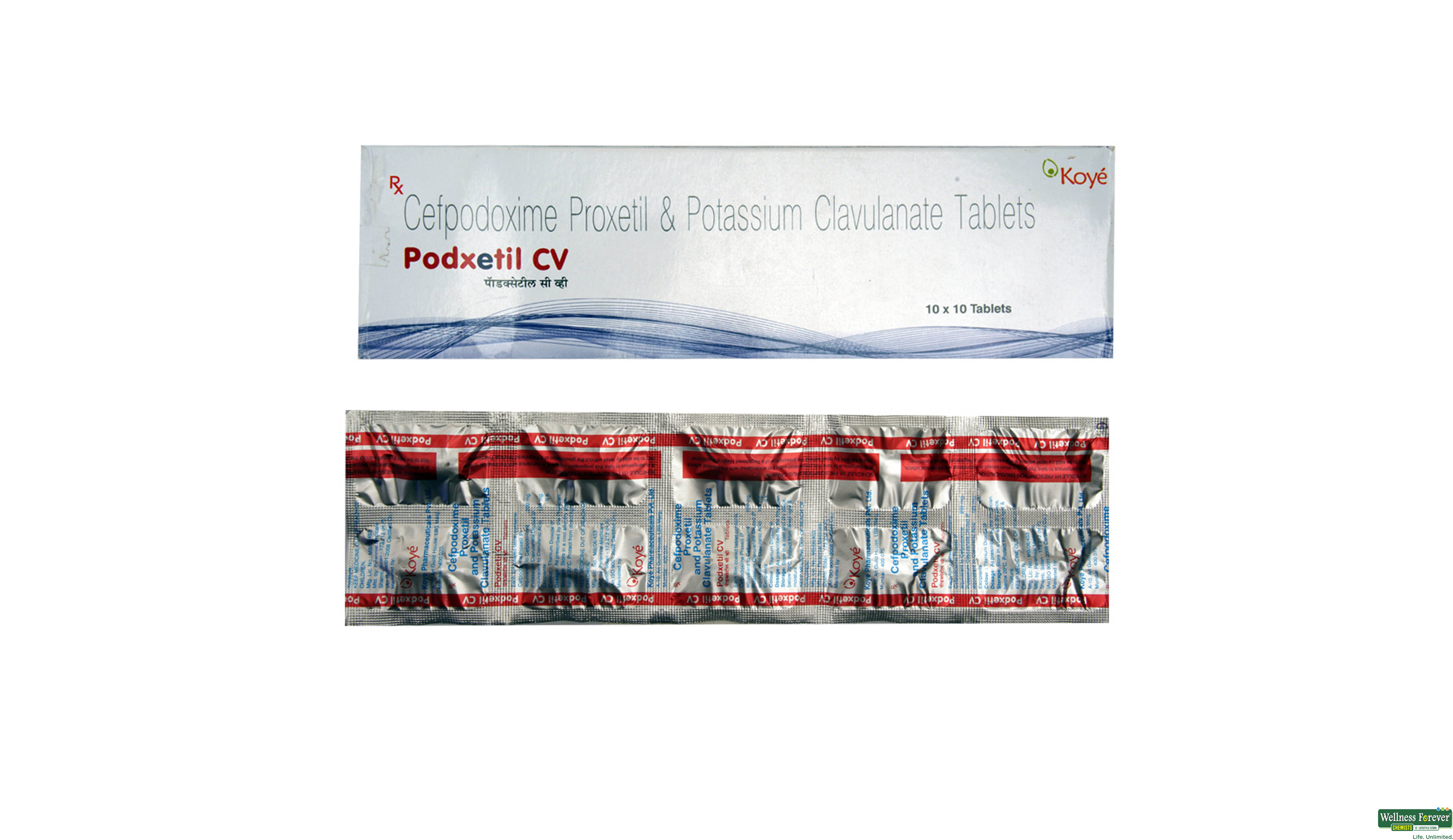PODXETIL-CV 10TAB- 1, 10TAB, 