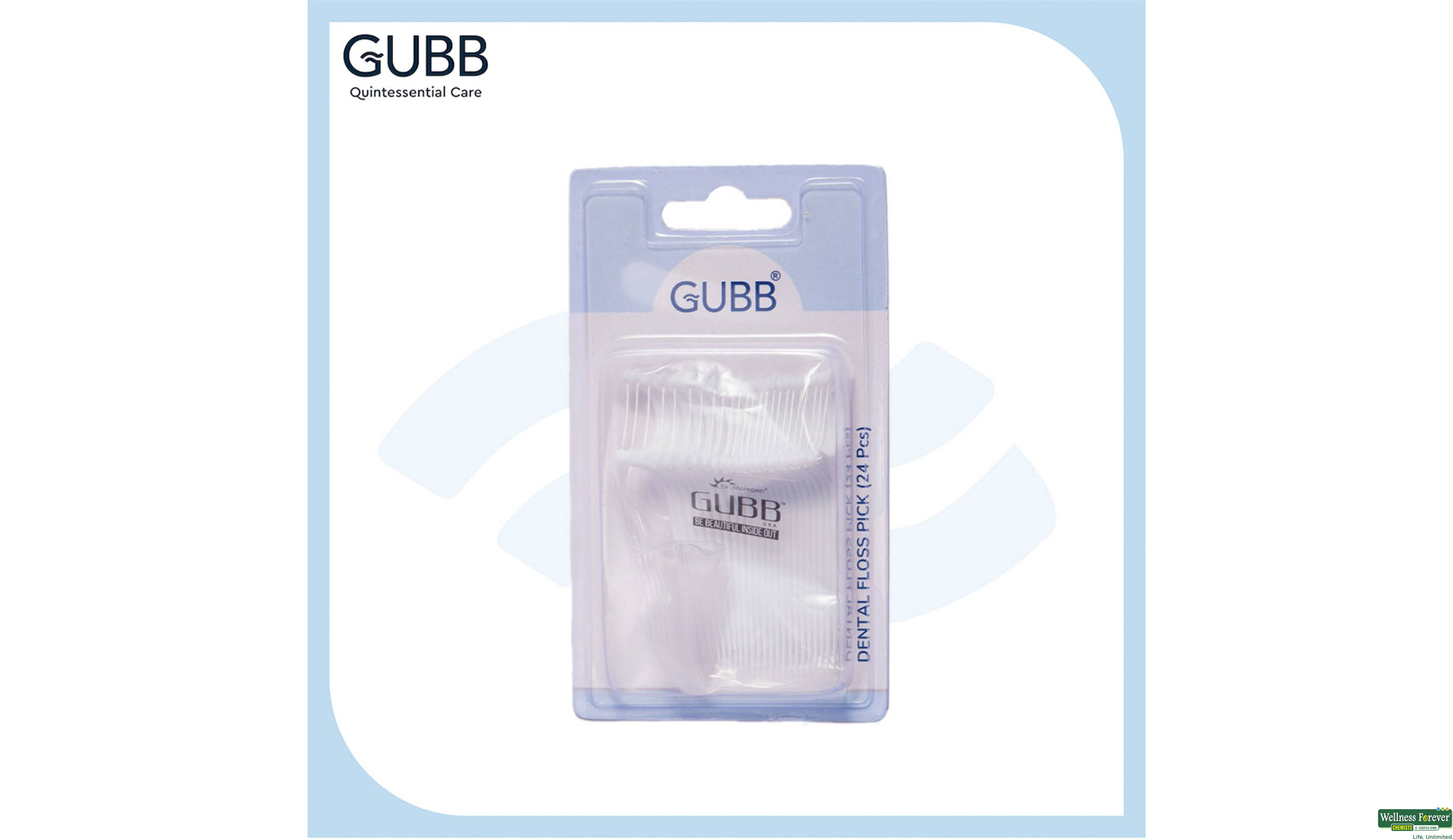 GUBB DENTAL FLOSS PICK 1PKT- 2, 1PKT, 