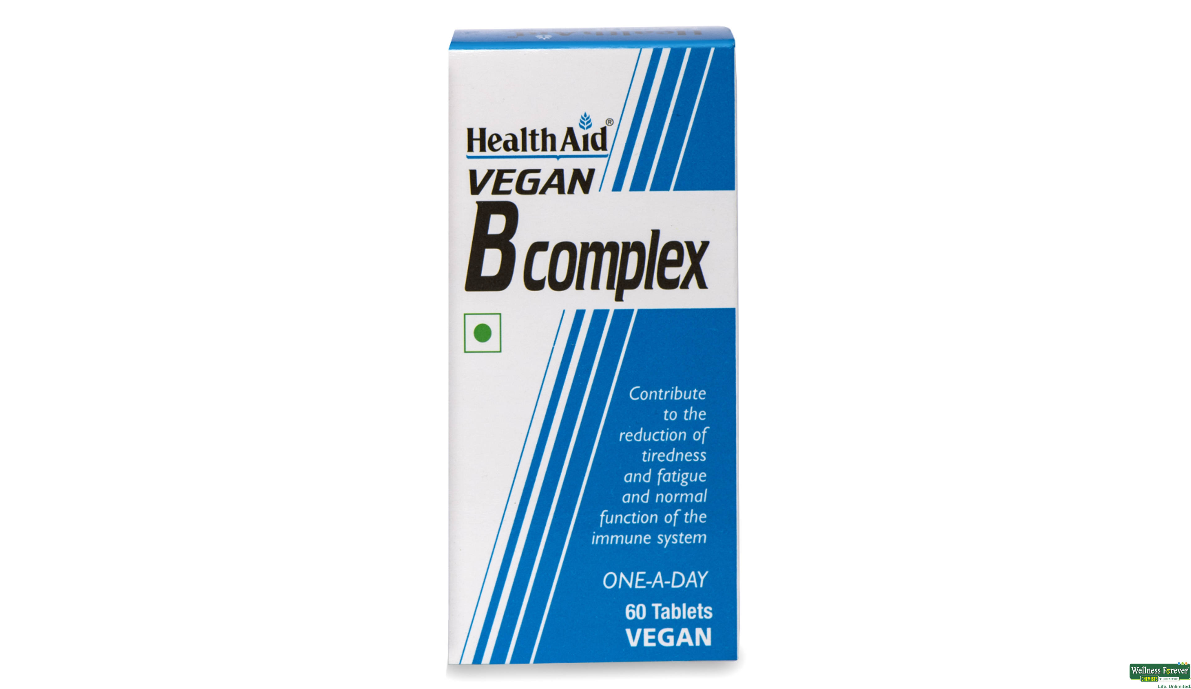 HEALTH AID B-COMPLEX VEGAN 60TAB- 1, 60TAB, 