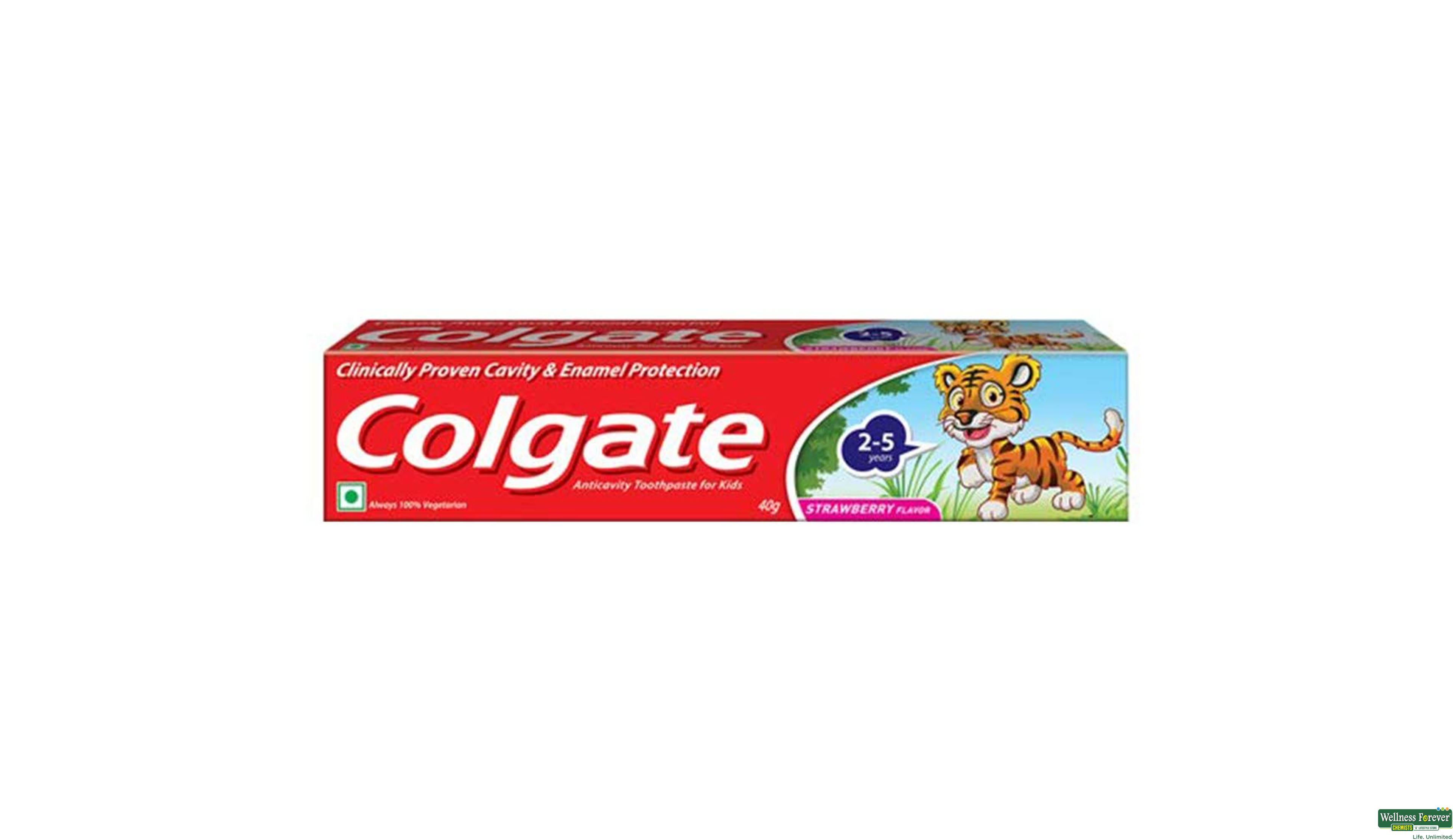 COLG T/PASTE KIDS STRAWBERRY 40GM- 1, 40GM, 