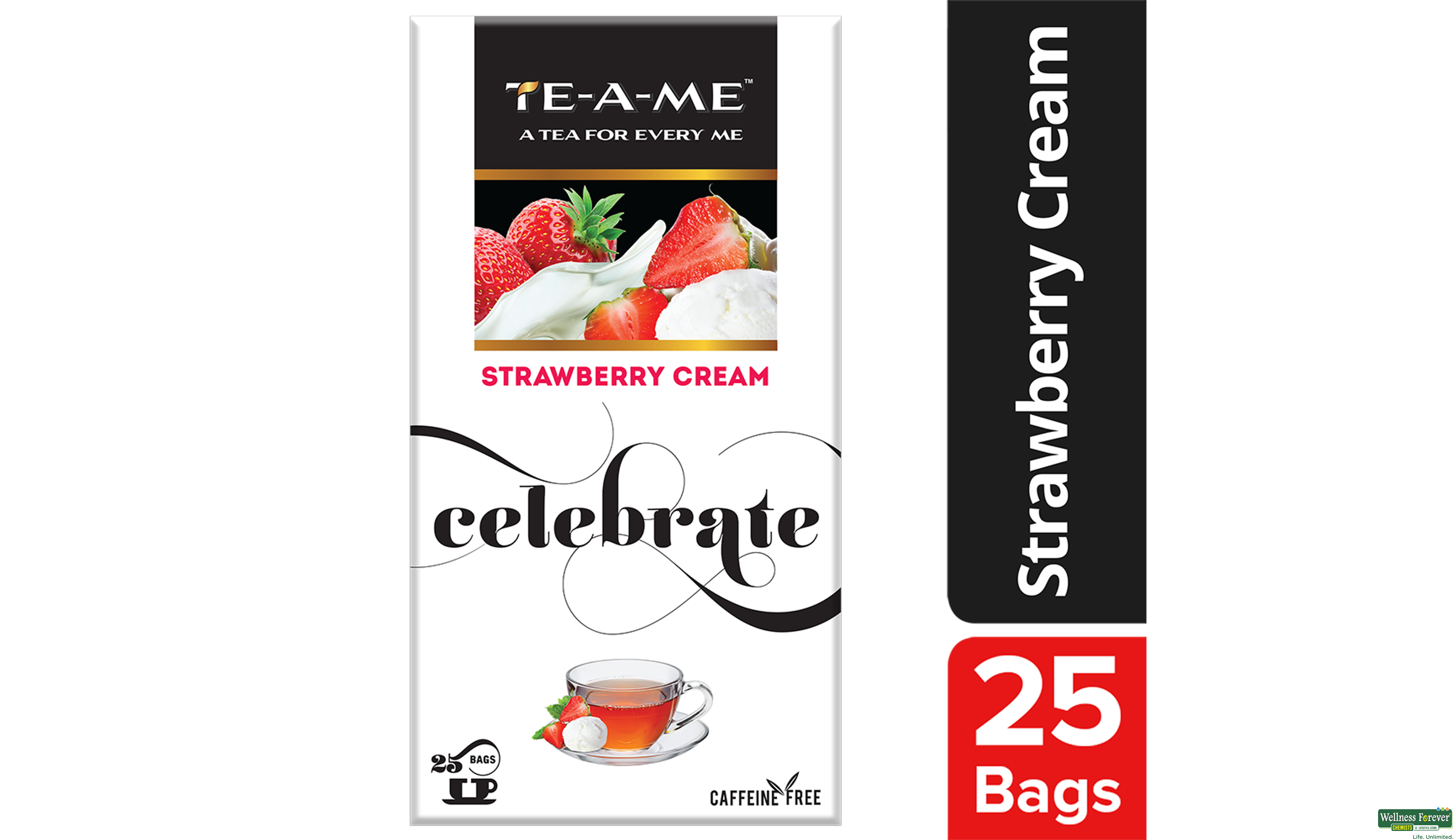 TE-A-ME CELEBRATE STRAWBERRY CRM 25BAGS- 1, 25BAGS, null