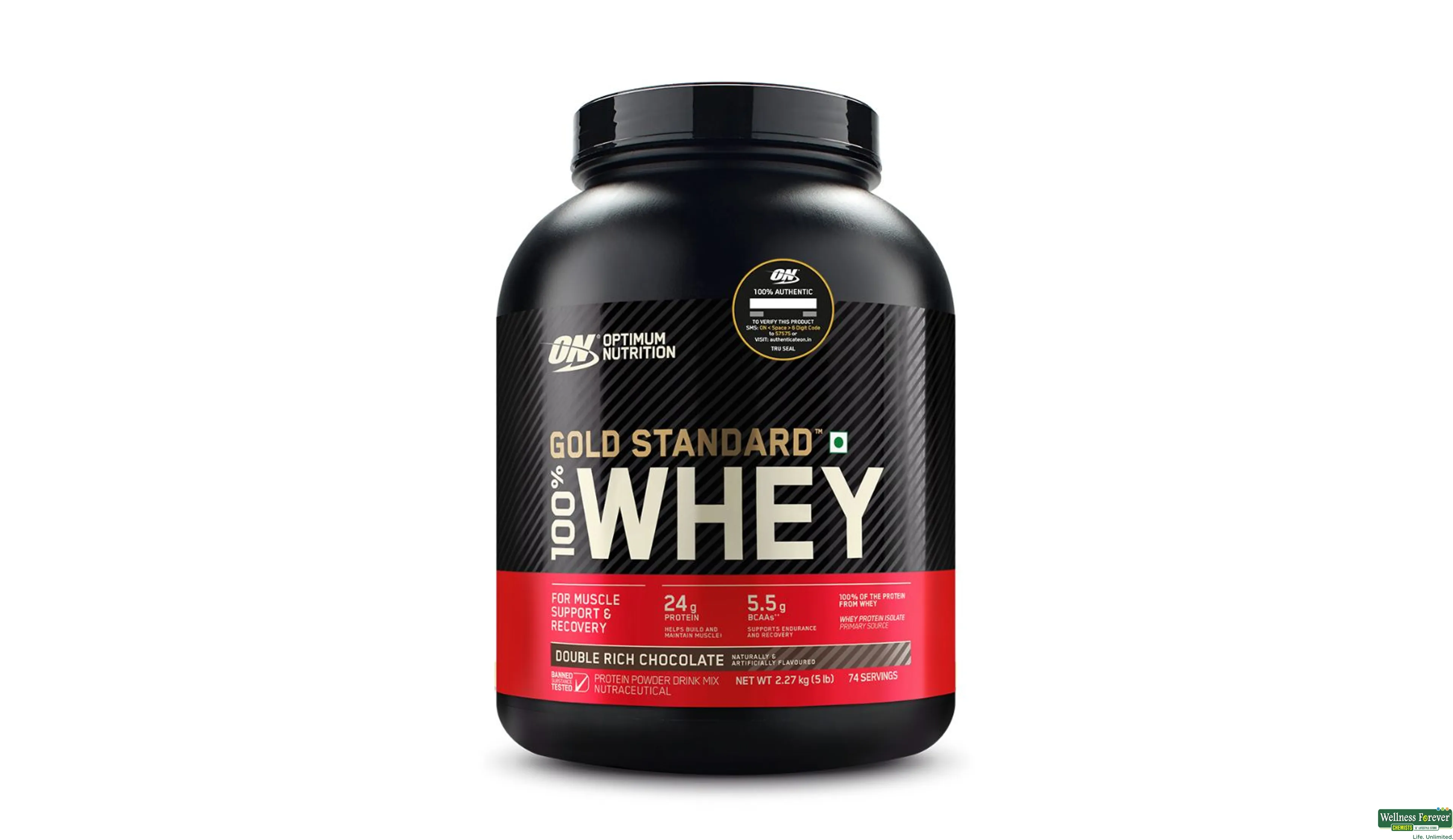 ON WHEY GOLD STANDARD 100% D R CHOC 5LBS- 1, 5LBS, 