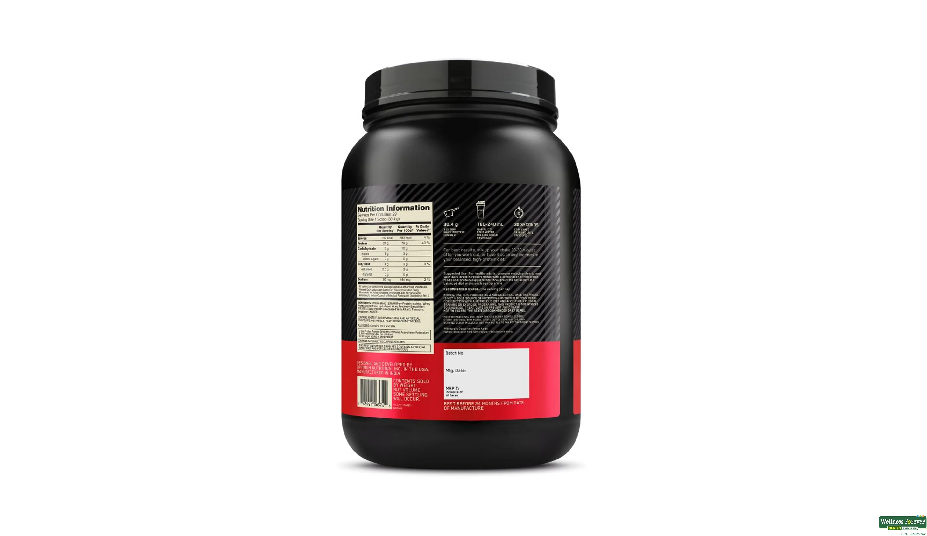 ON WHEY GOLD STANDARD 100% D R CHOC 2LBS- 2, 2LBS, 