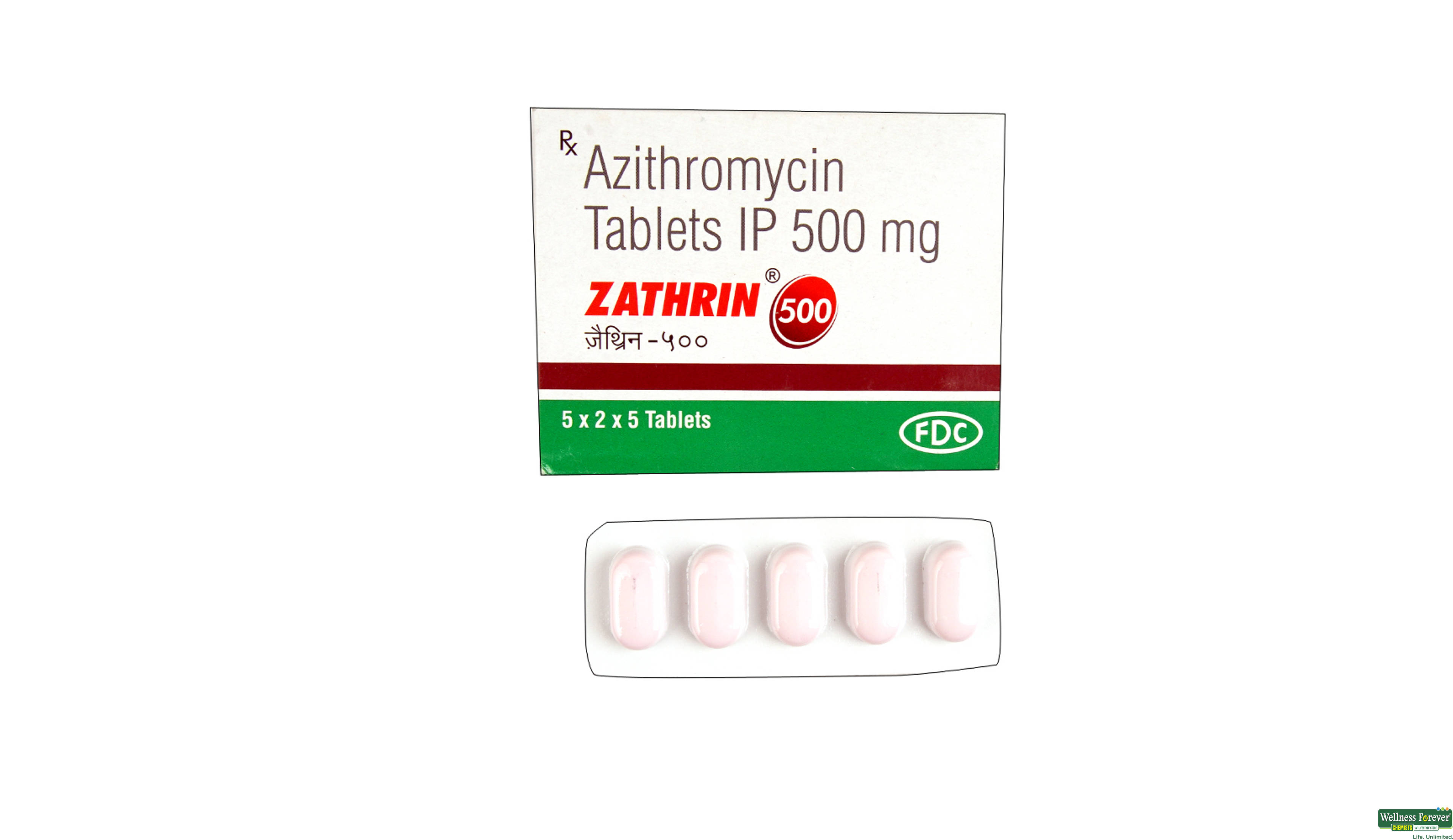 ZATHRIN 500MG 5TAB- 1, 5TAB, 