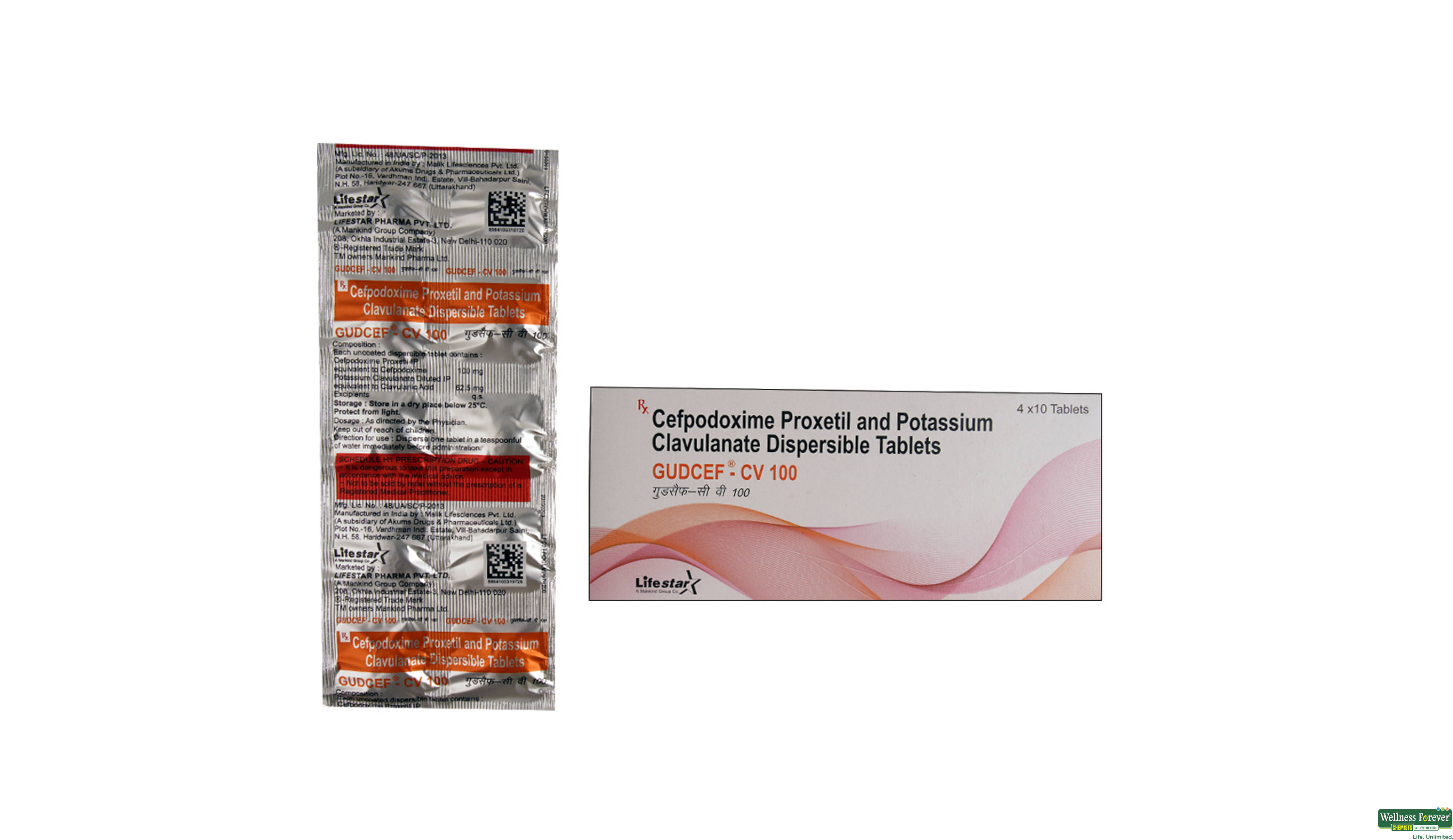 GUDCEF-CV 100MG 10TAB- 1, 10TAB, 