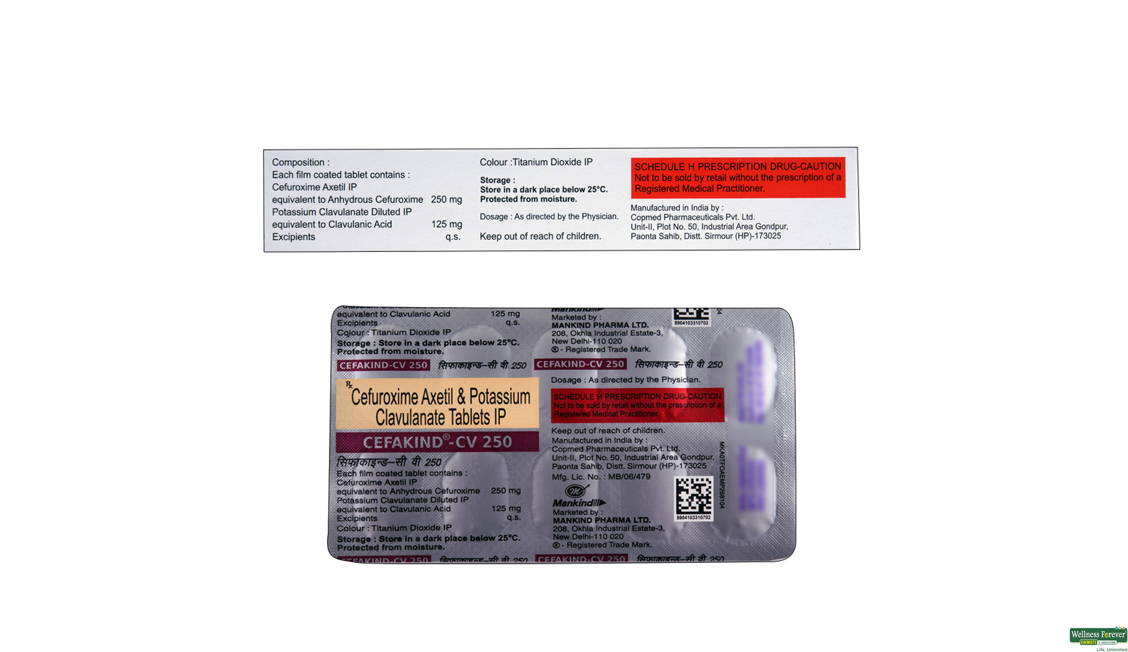 CEFAKIND-CV 250MG 10TAB- 2, 10TAB, 