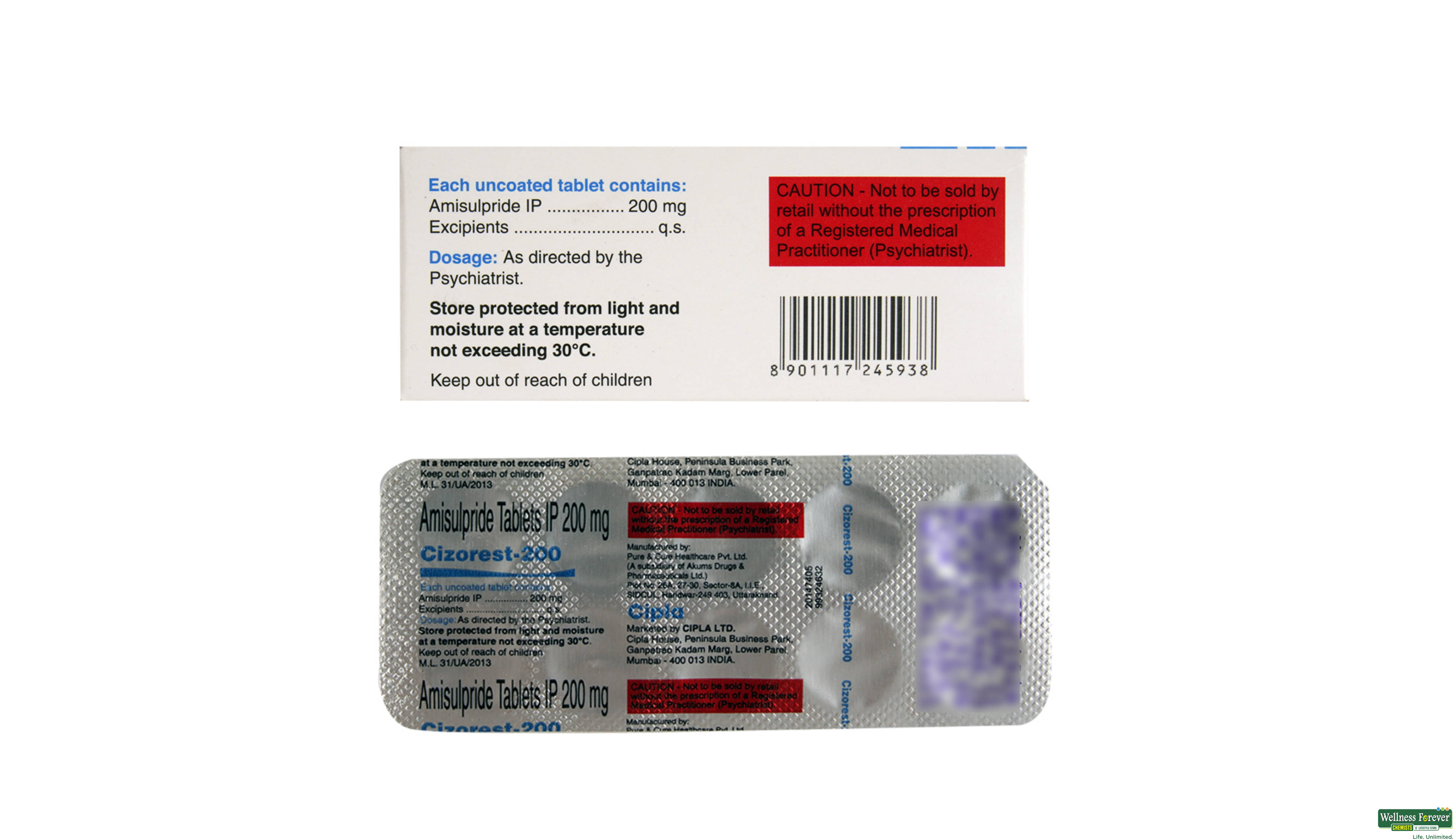 CIZOREST 200MG 10TAB- 2, 10TAB, 