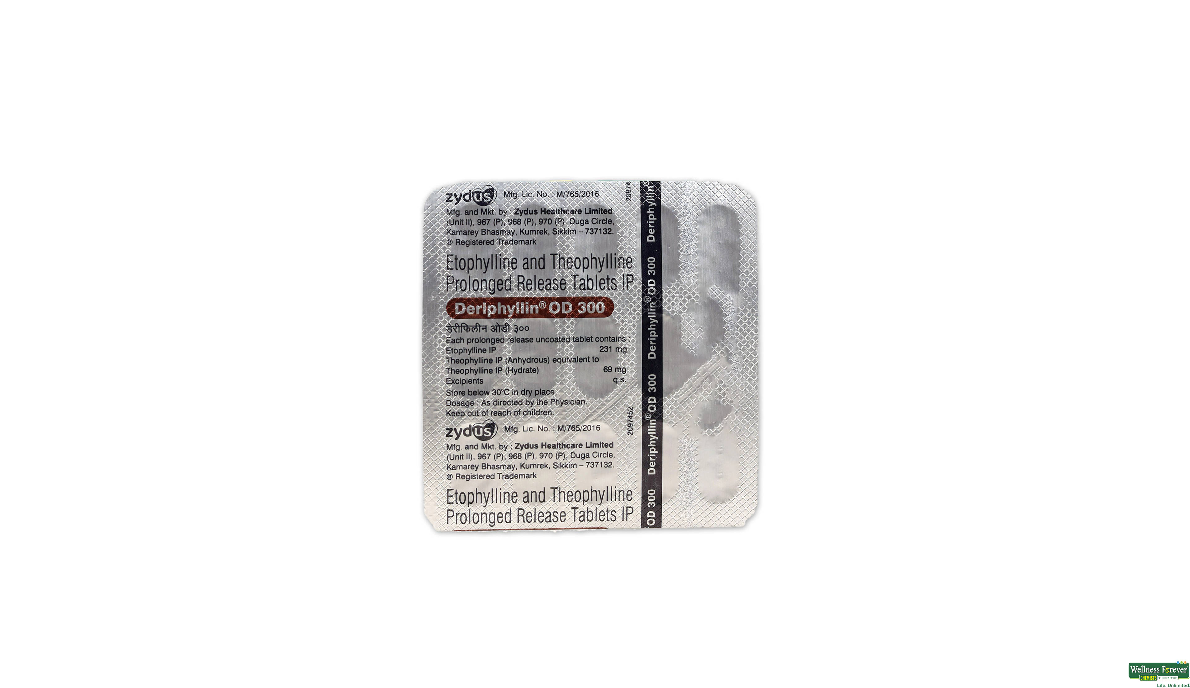 DERIPHYLLIN-OD 300MG 15TAB- 1, 15TAB, 