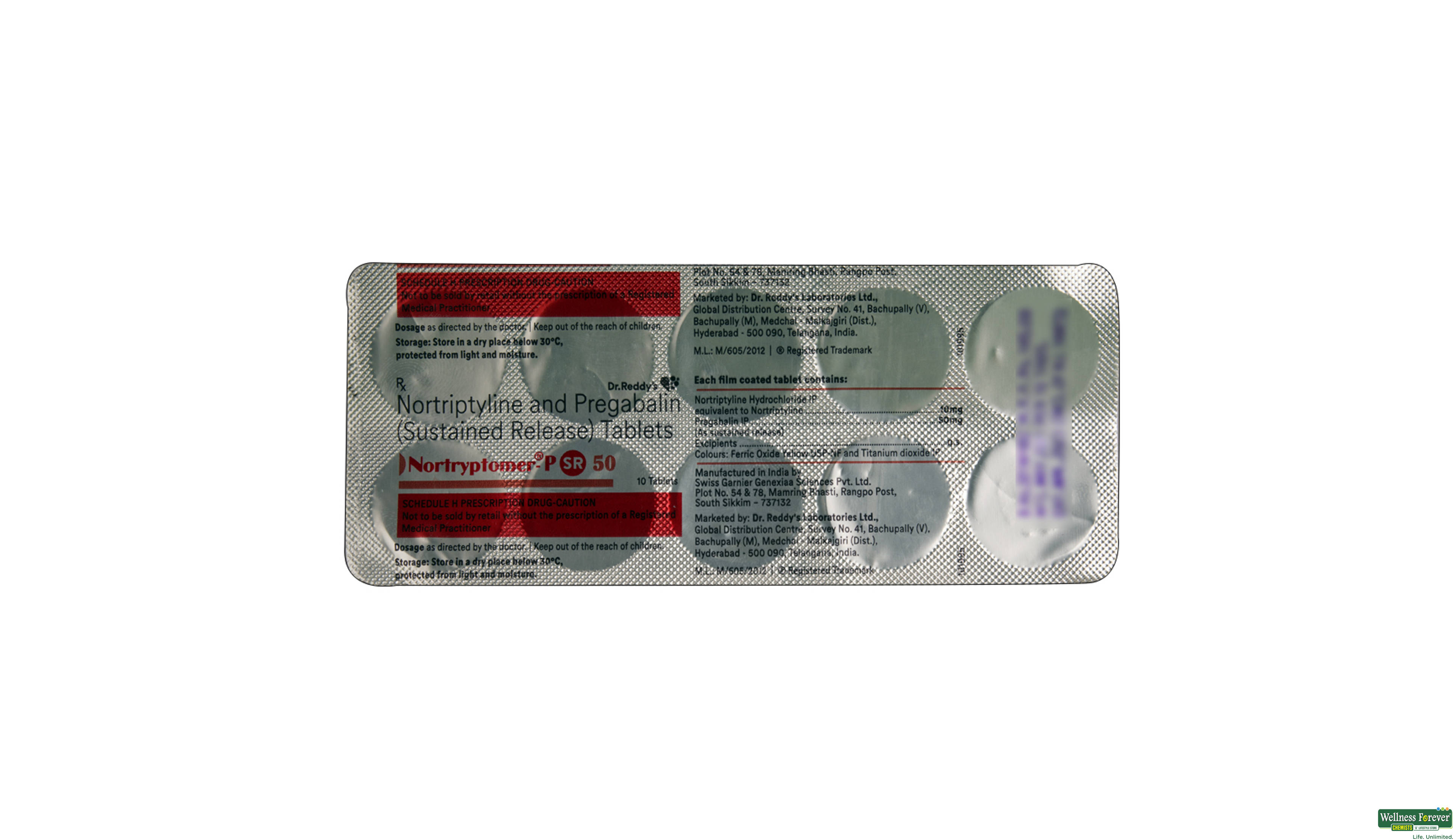 NORTRYPTOMER-P-SR 50MG 10TAB- 2, 10TAB, 