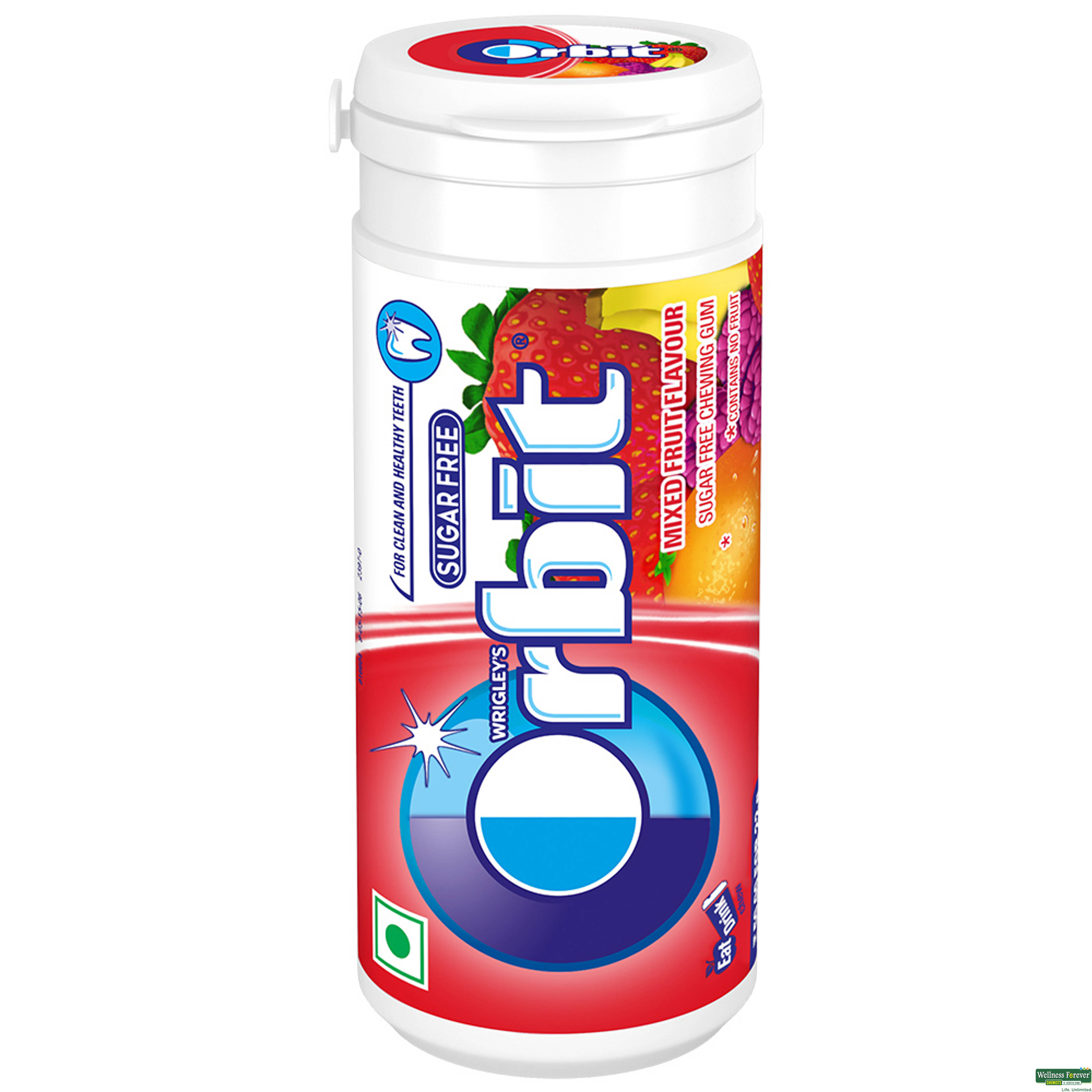 Orbit Sugar Free Chewing Gum, Mixed Fruit, 22 g-image