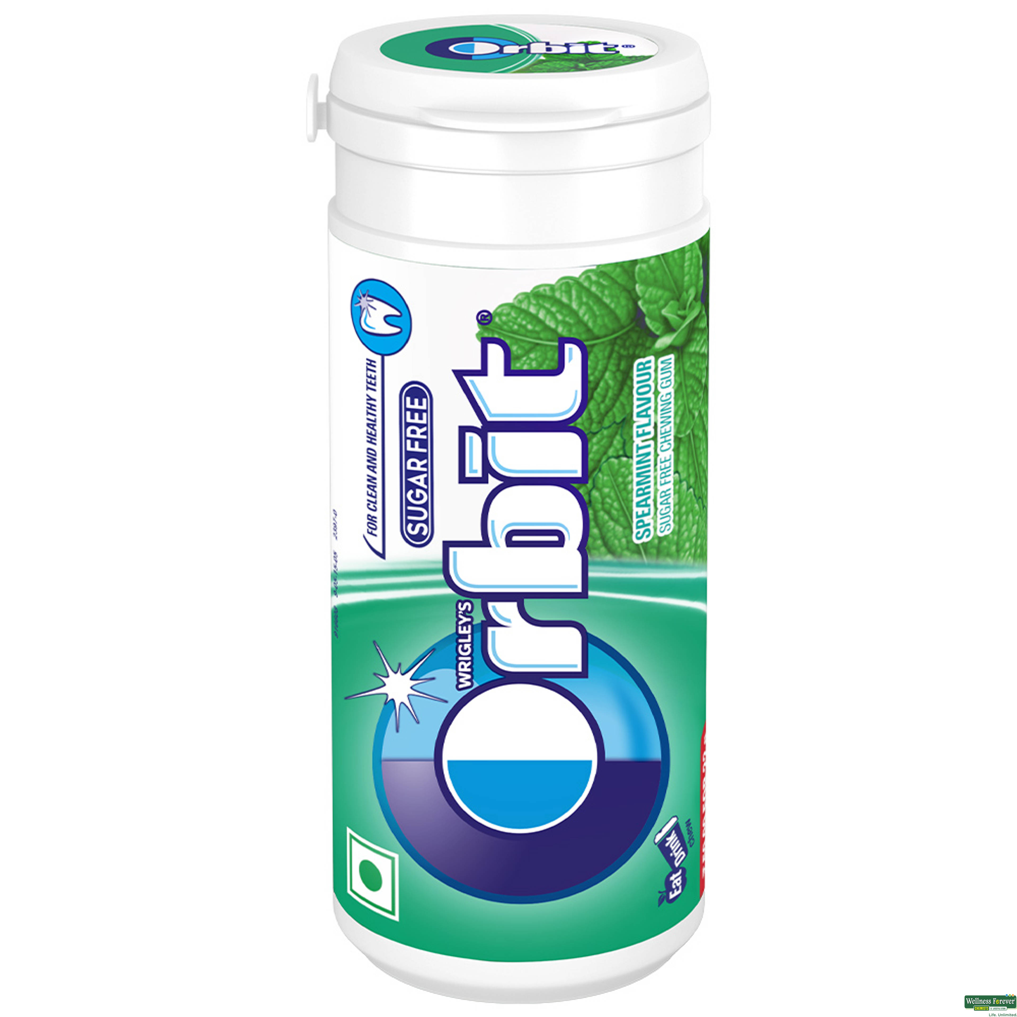 Orbit Sugar Free Chewing Gum, Spearmint, 22 g-image