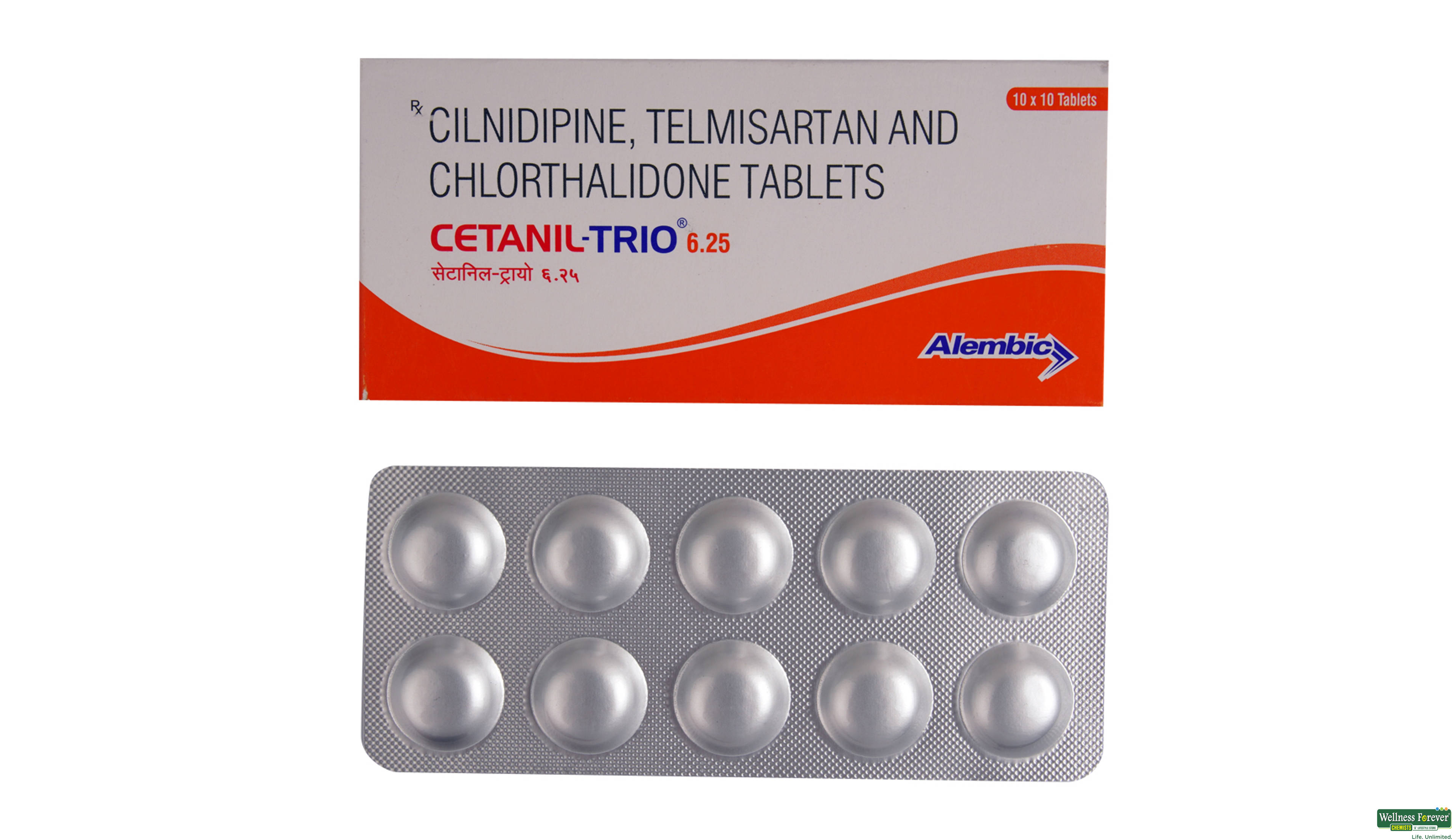 CETANIL-TRIO 6.25MG 10TAB- 1, 10TAB, 