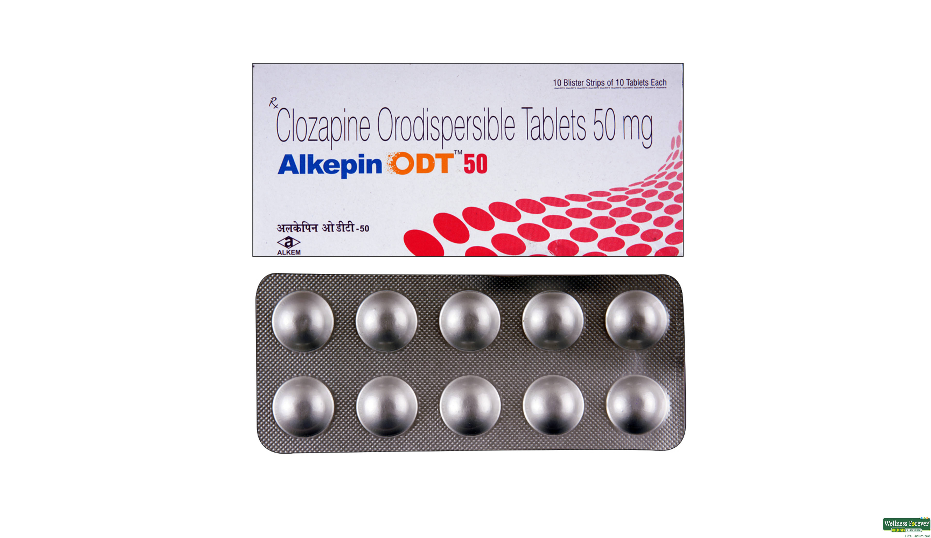 ALKEPIN-ODT 50MG 10TAB- 1, 10TAB, 