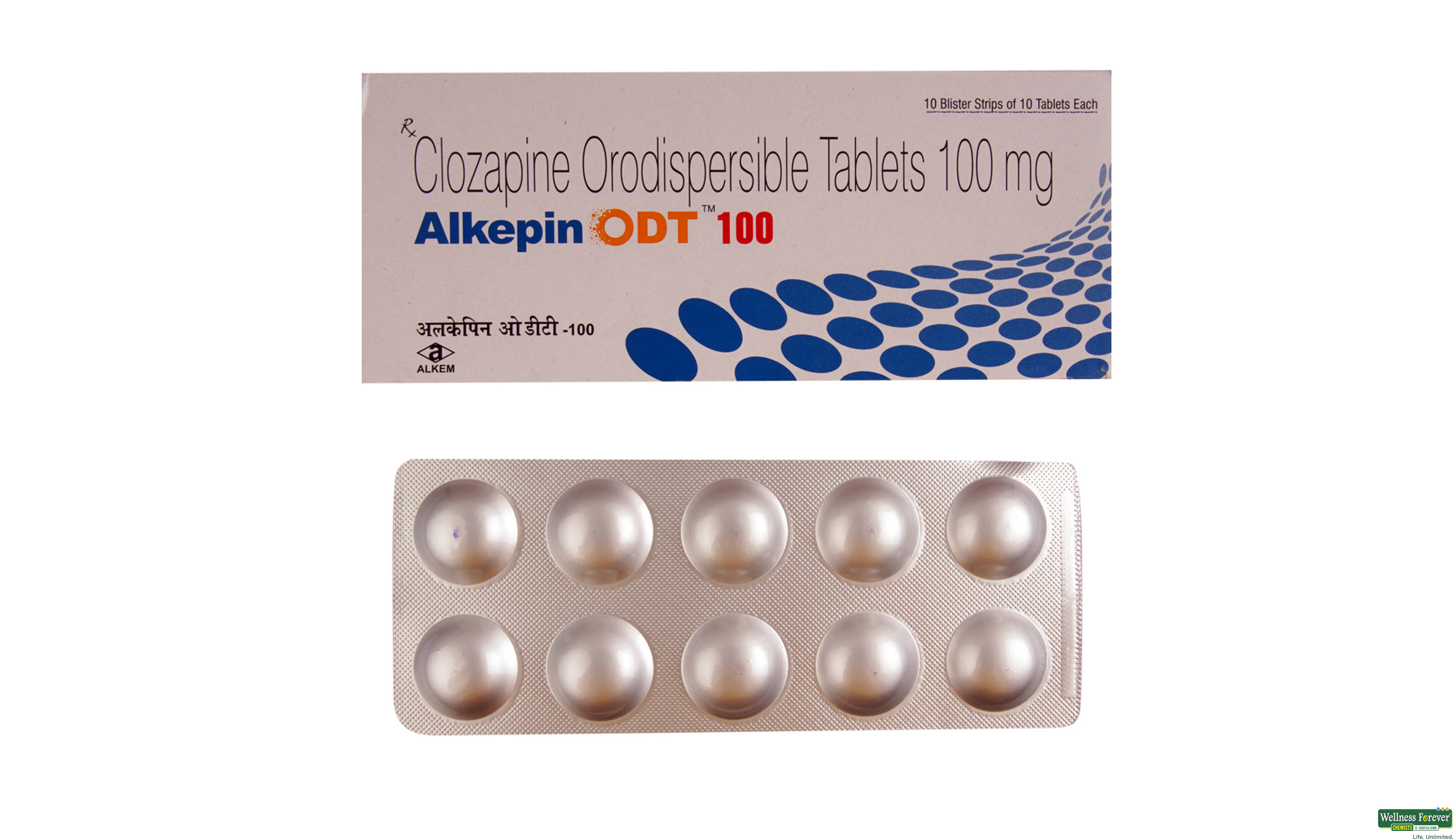 ALKEPIN-ODT 100MG 10TAB- 1, 10TAB, 