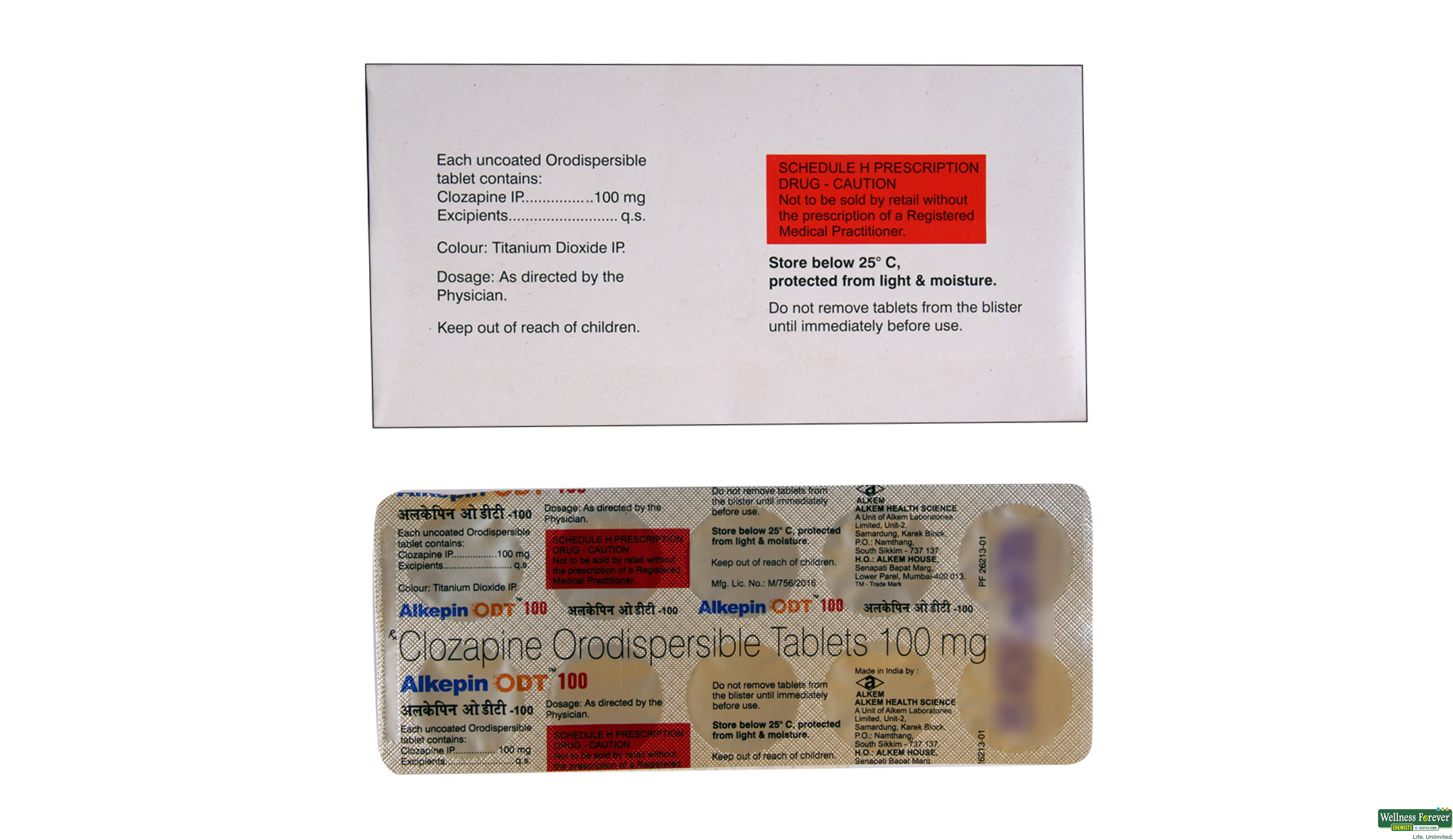 ALKEPIN-ODT 100MG 10TAB- 2, 10TAB, 