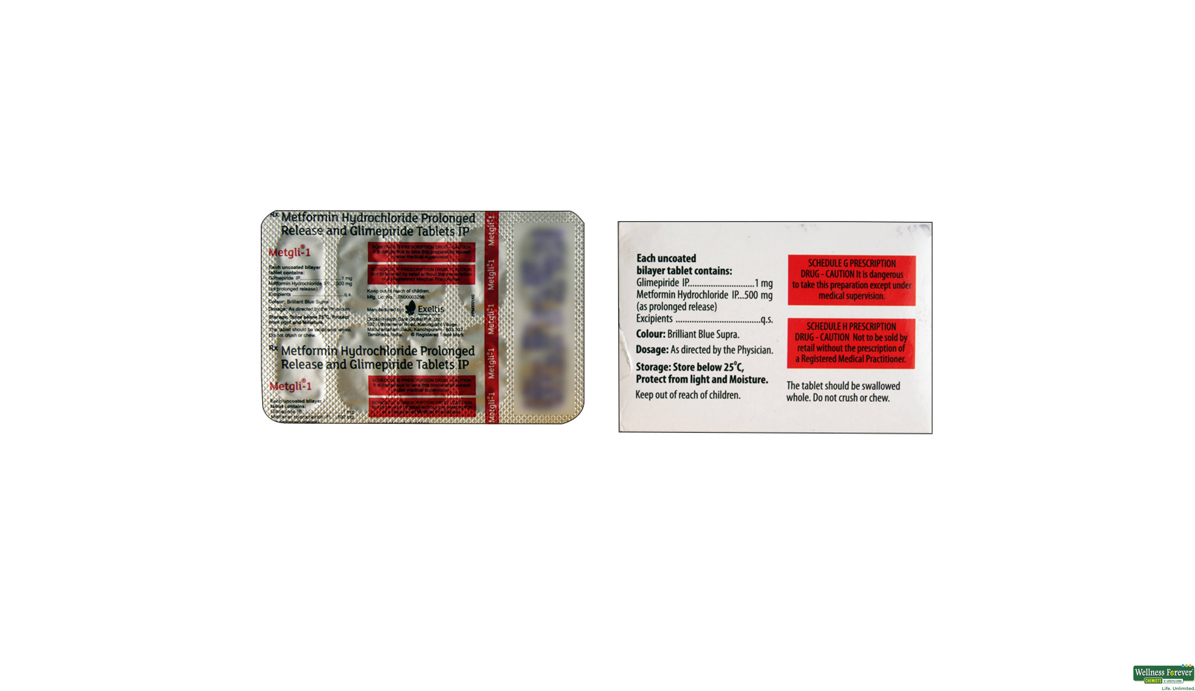 METGLI 1MG 10TAB- 2, 10TAB, 
