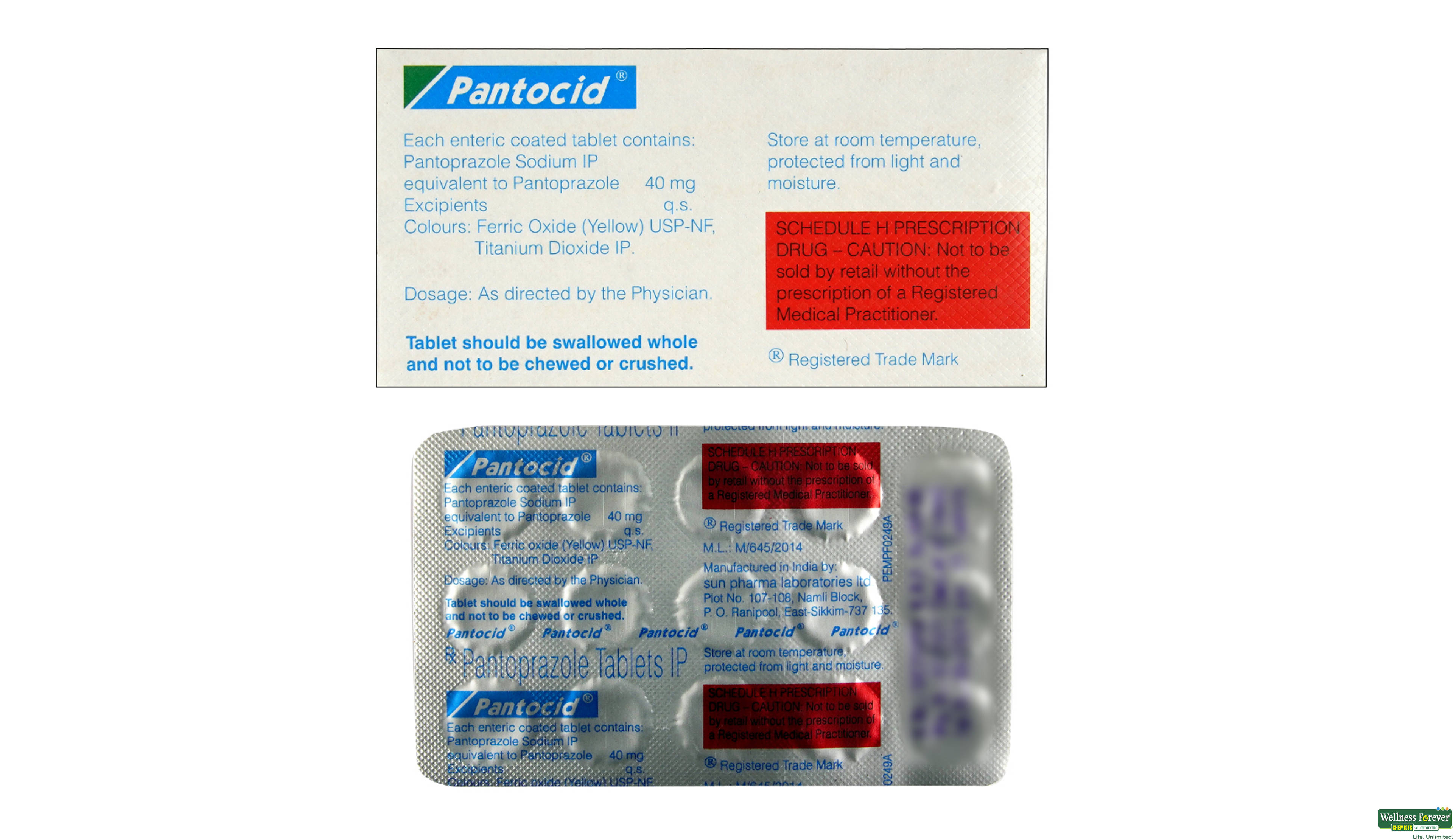 PANTOCID 40MG 15TAB- 2, 15TAB, •Reduces Stomach Acid: Effectively lowers high stomach acid levels.

•Relieves Discomfort: Helps ease heartburn and indigestion.

•Protects Stomach Lining: Assists in protecting the stomach's inner layer from acid damage.