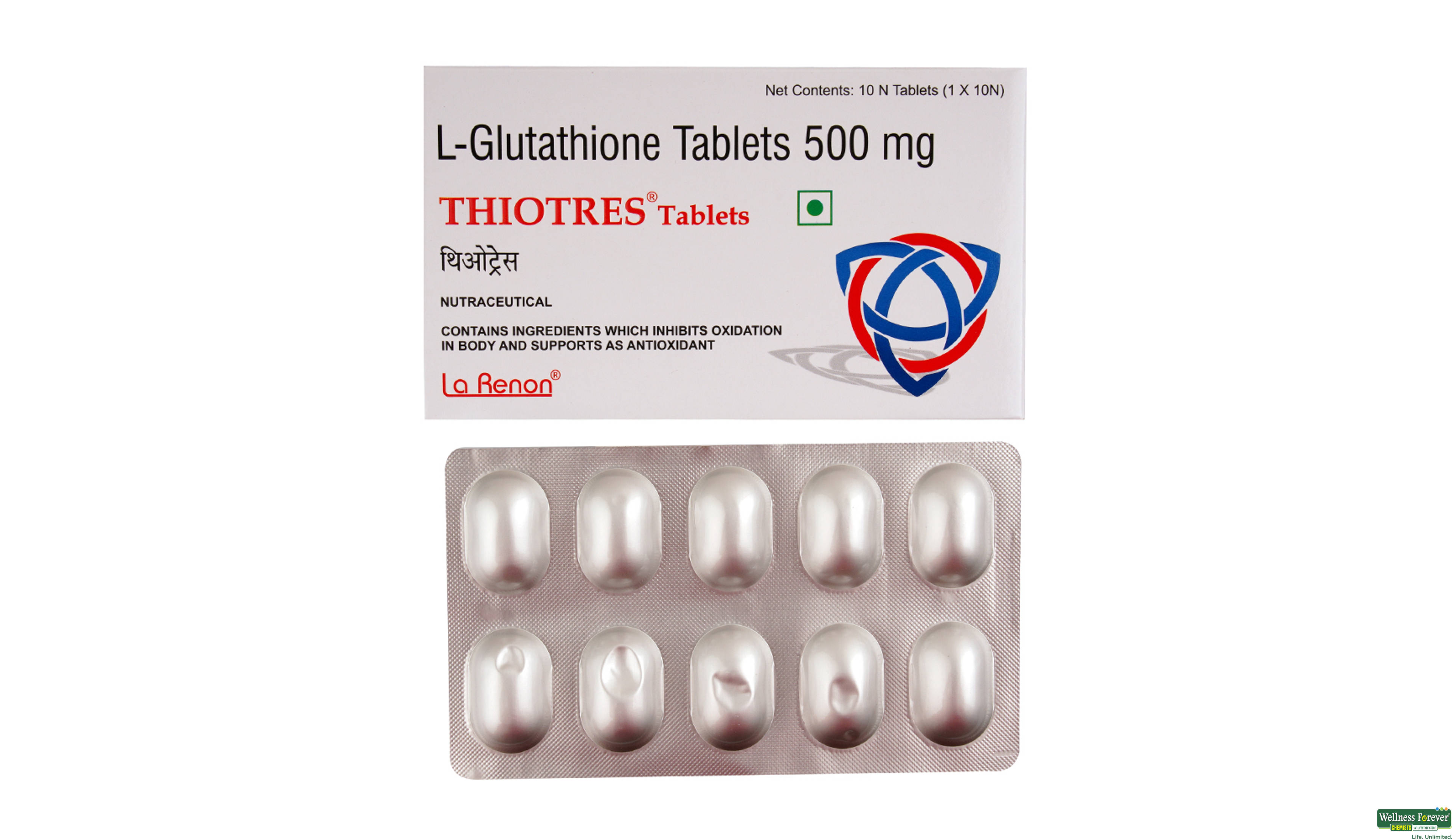 THIOTRES 500MG 10TAB- 1, 10TAB, 