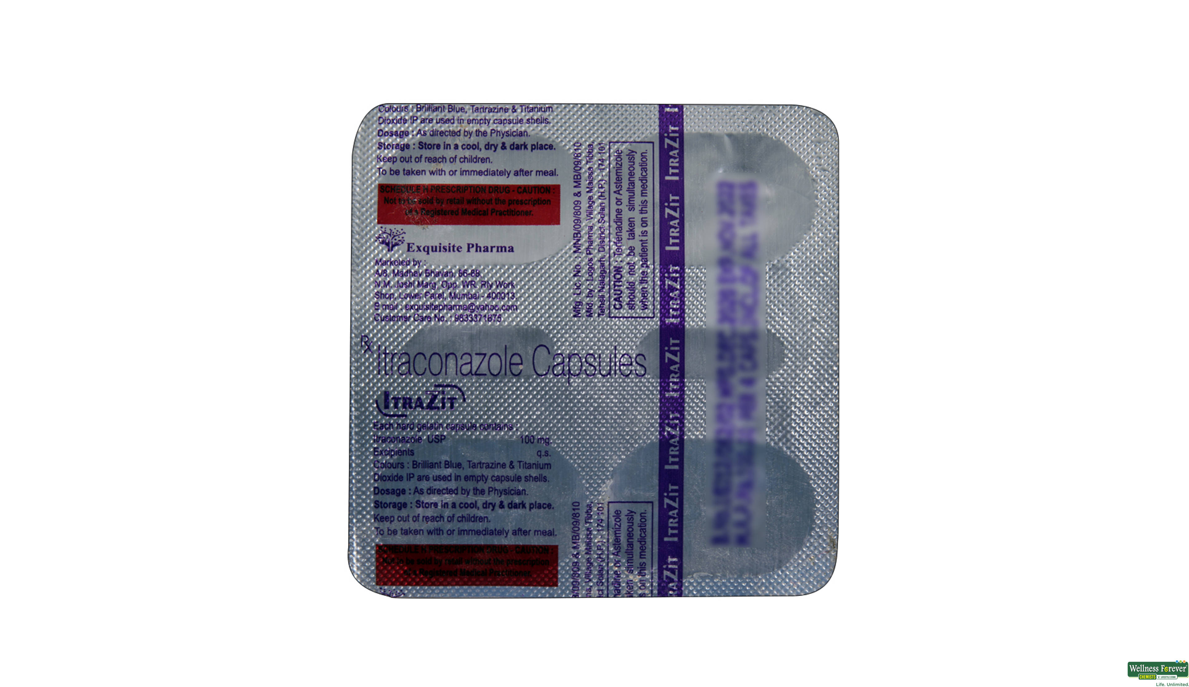 ITRAZIT 100MG 4CAP- 2, 4CAP, 