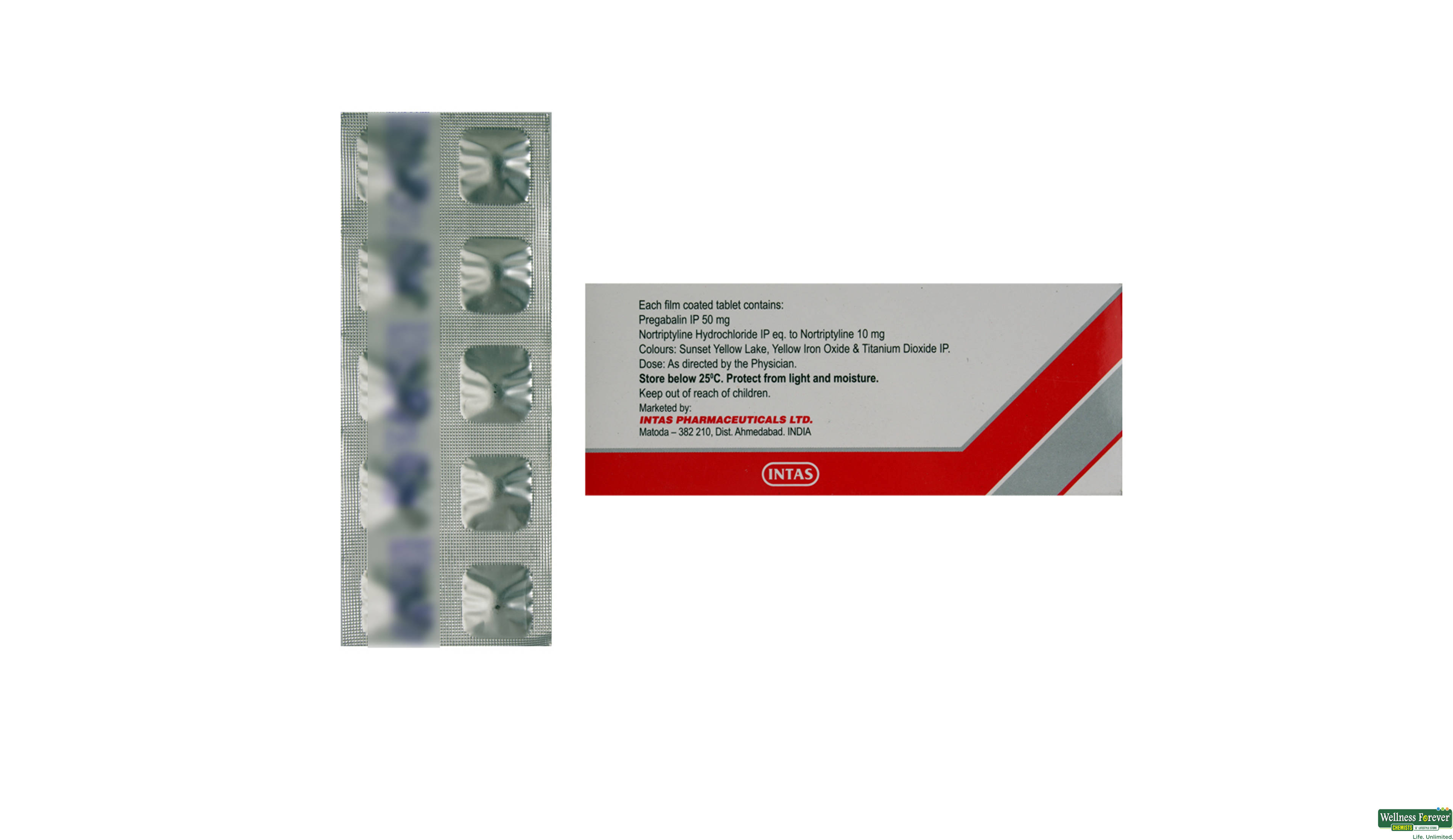 PREGABID-NT 50MG 10TAB- 2, 10TAB, 