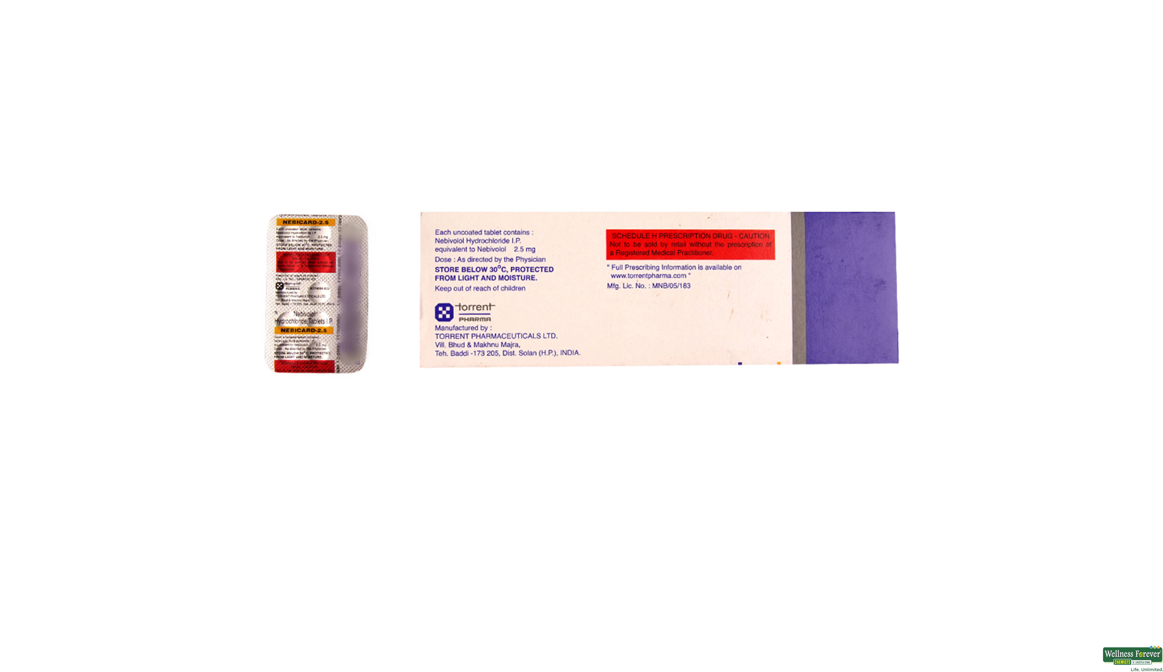 NEBICARD 2.5MG 15TAB- 2, 15TAB, 