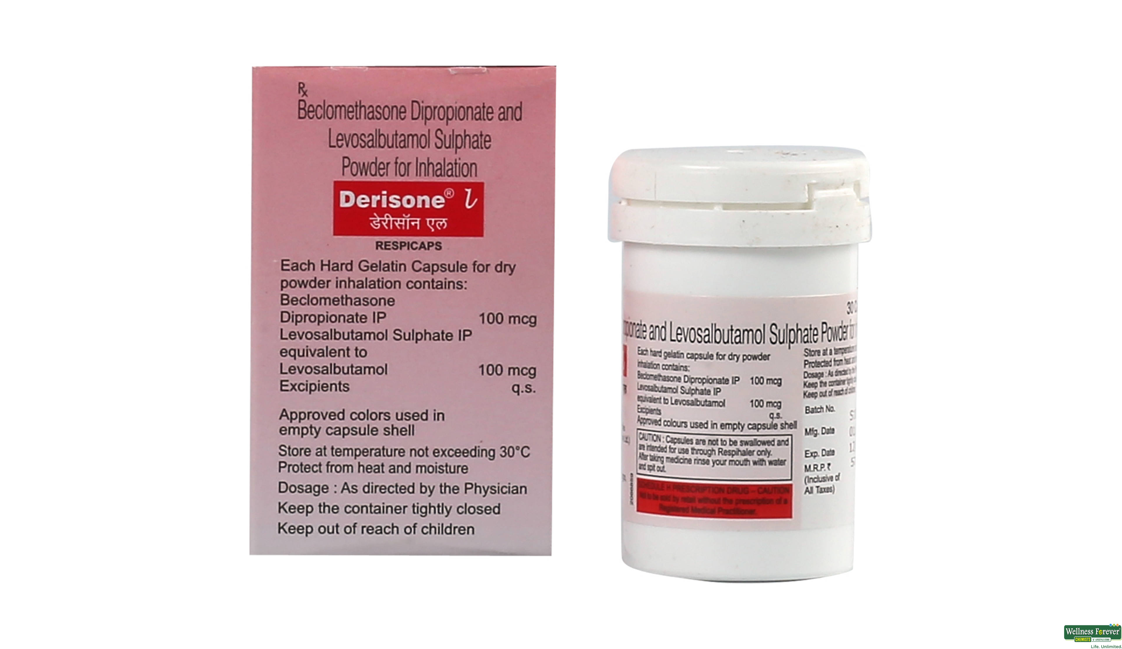 DERISONE-L RESPICAPS 30CAP- 2, 30CAP, 