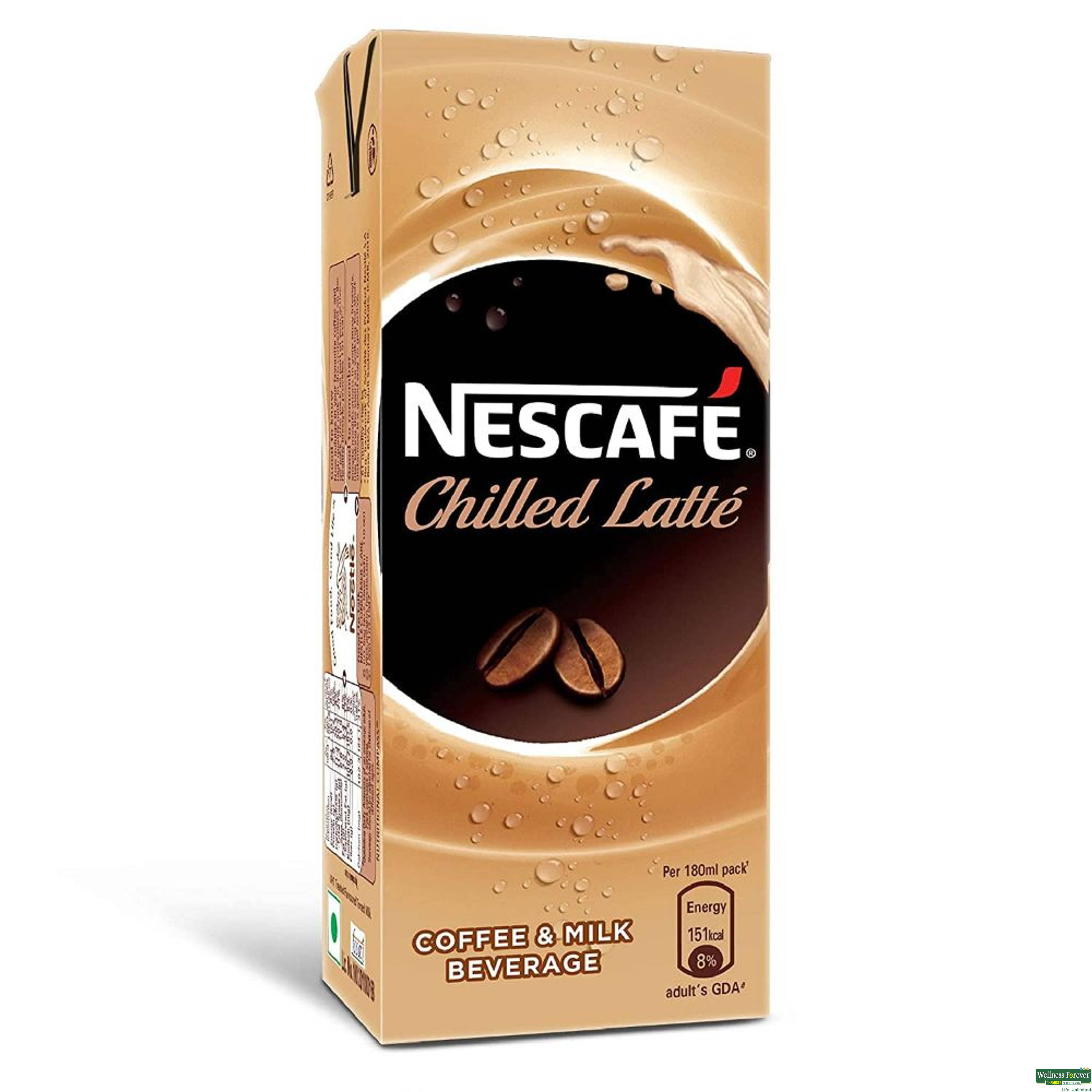 Nescafe Chilled Latte Cold Coffee, 180 ml-image