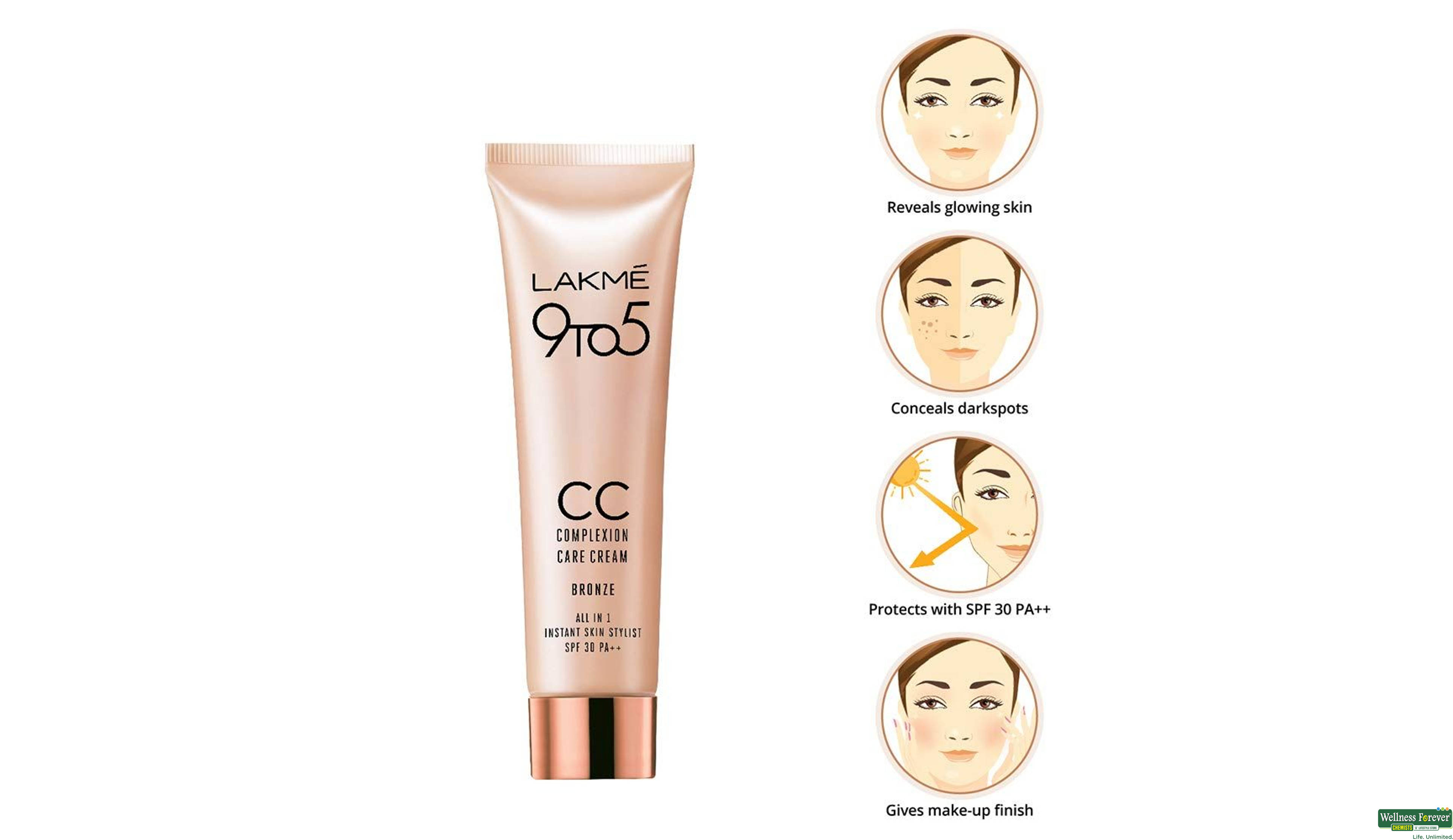 LAKME 9TO5 CC CRM BRONZE 9GM- 4, 9GM, 