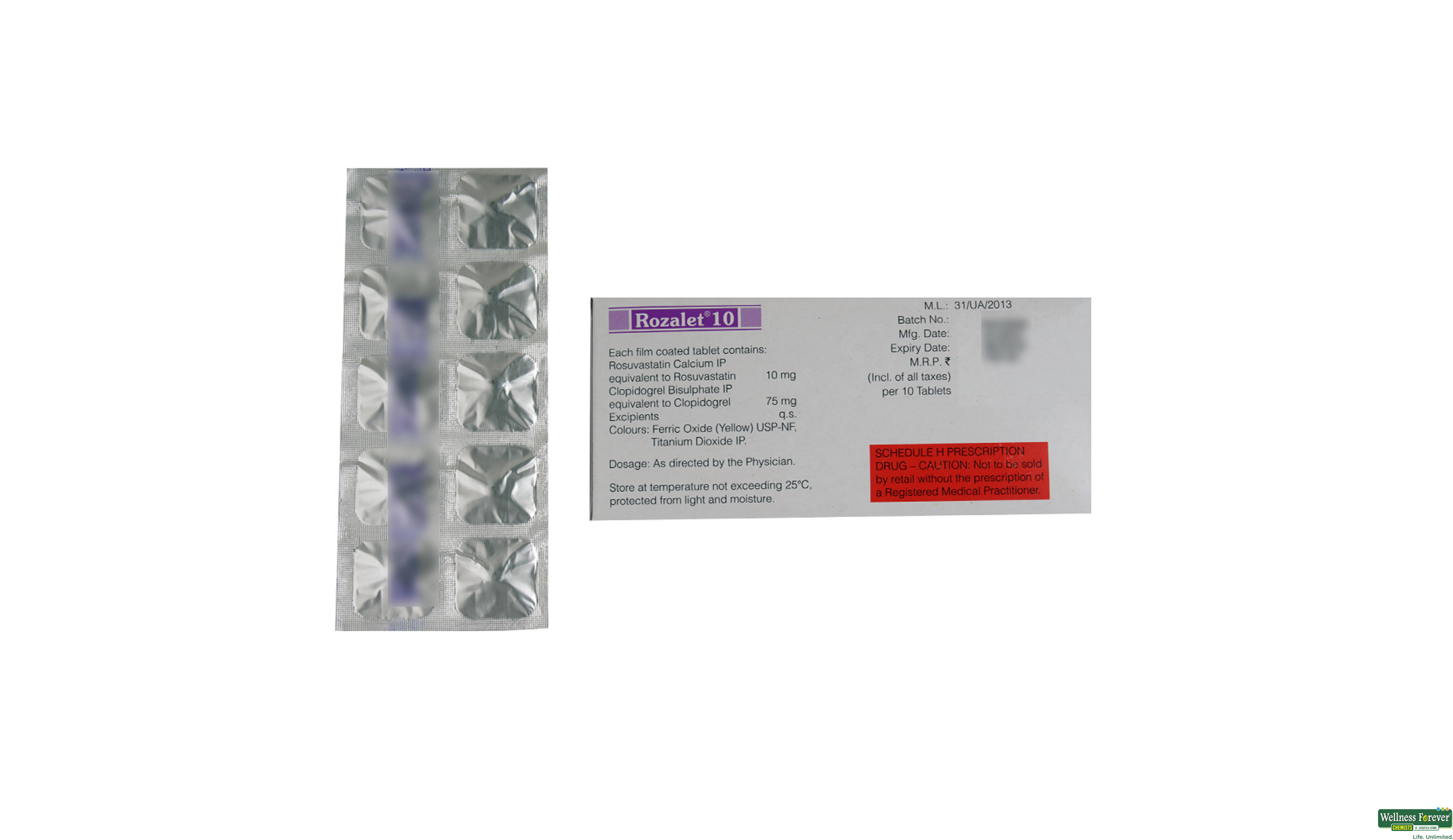 ROZALET 10MG 10TAB- 2, 10TAB, 