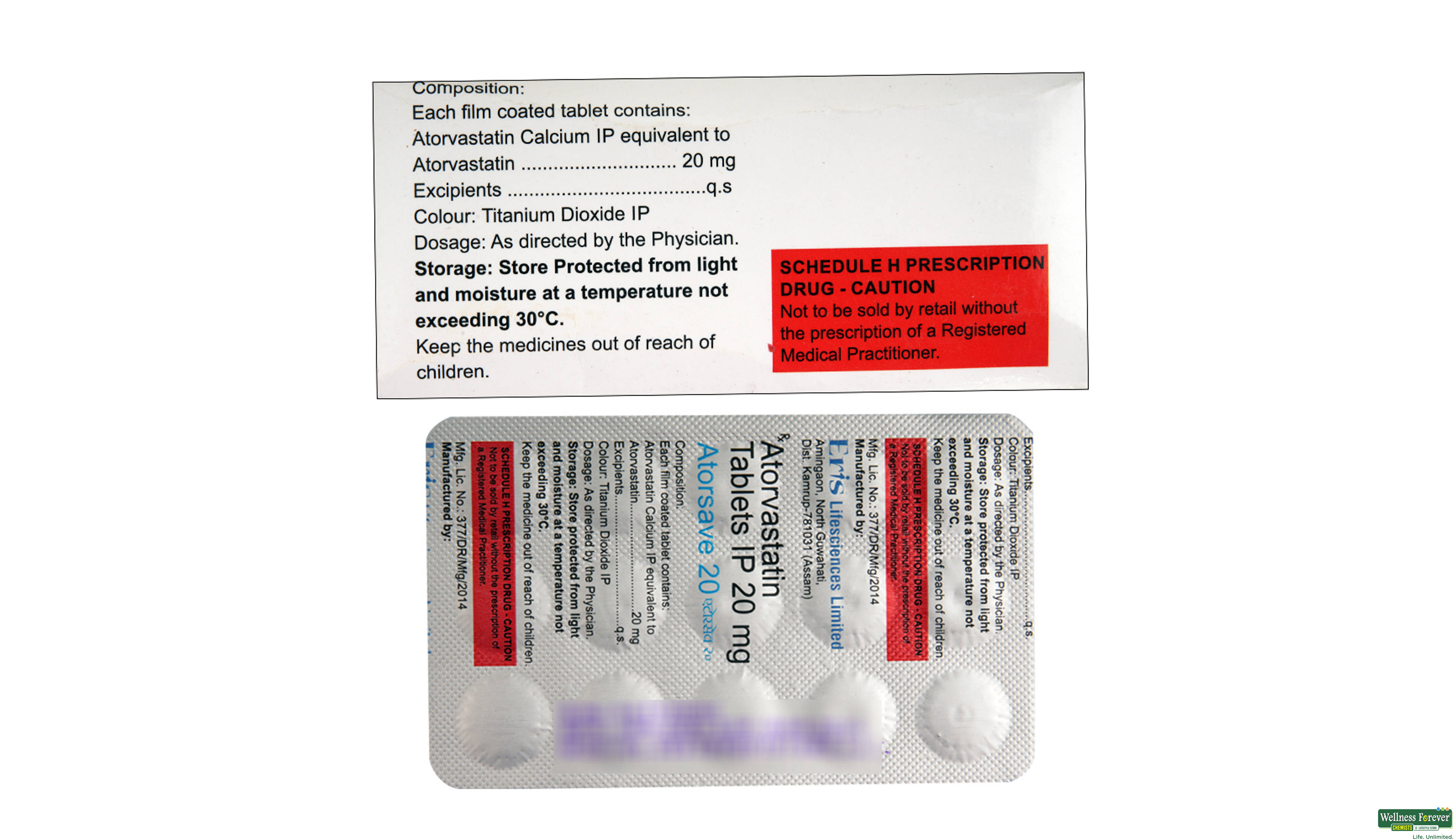ATORSAVE 20MG 15TAB- 2, 15TAB, 