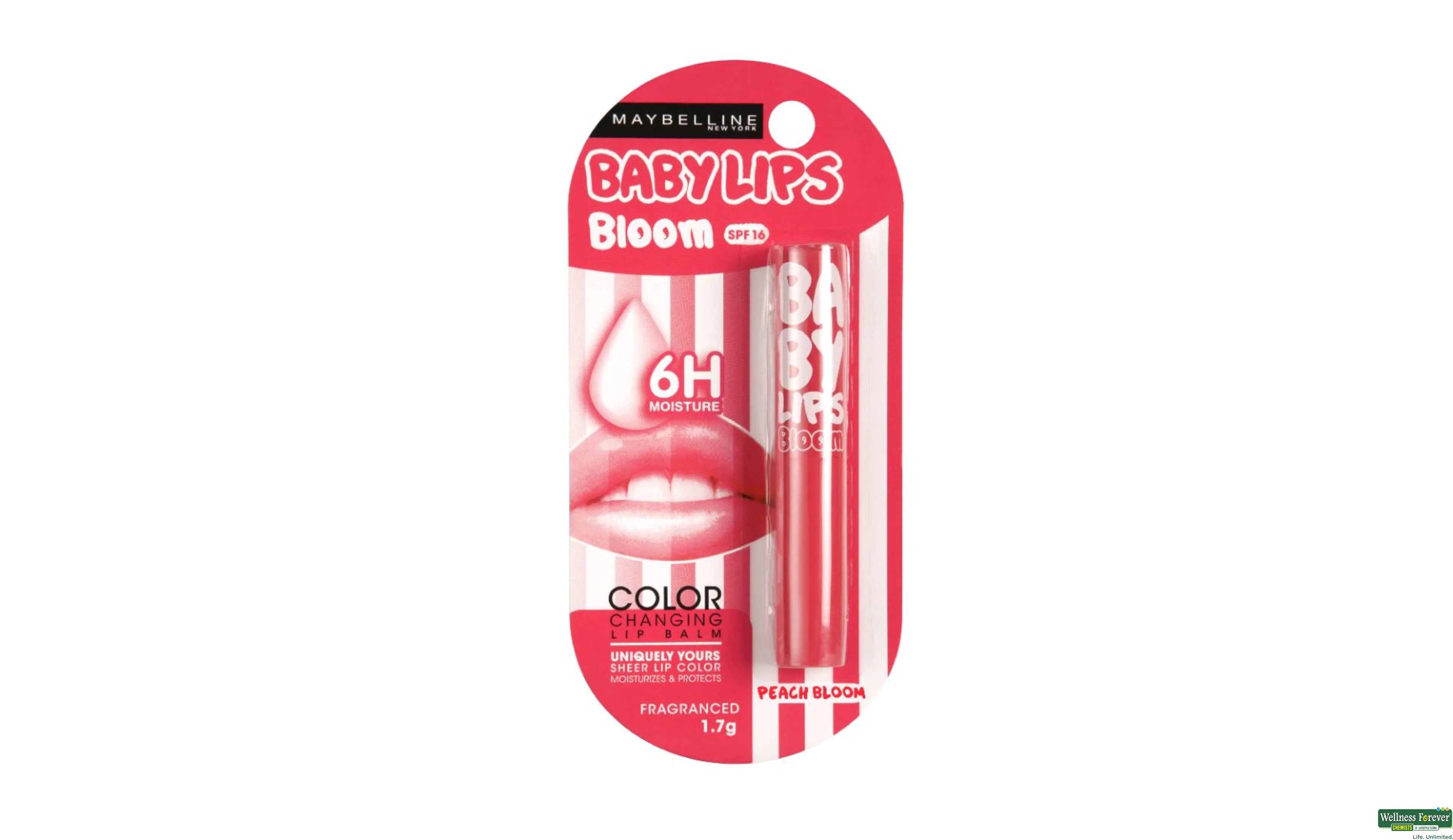 MAYBELLINE LIP BALM PEACH BLOOM 1.7GM- 2, 1.7GM, 