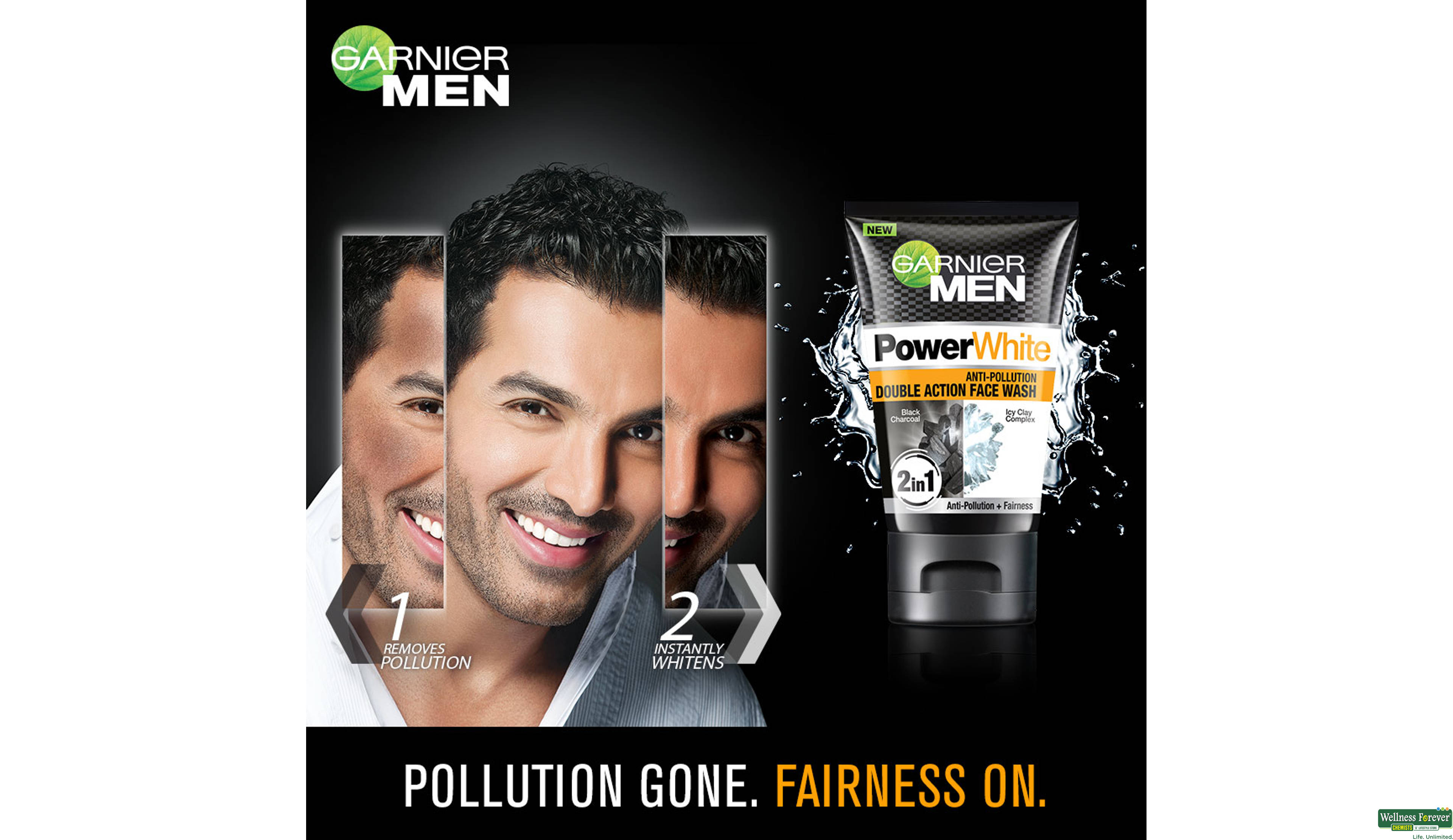 GARNIER F/WASH MEN TURBOBRIGHT DOUBLE ACTION 100GM- 4, 100GM, 