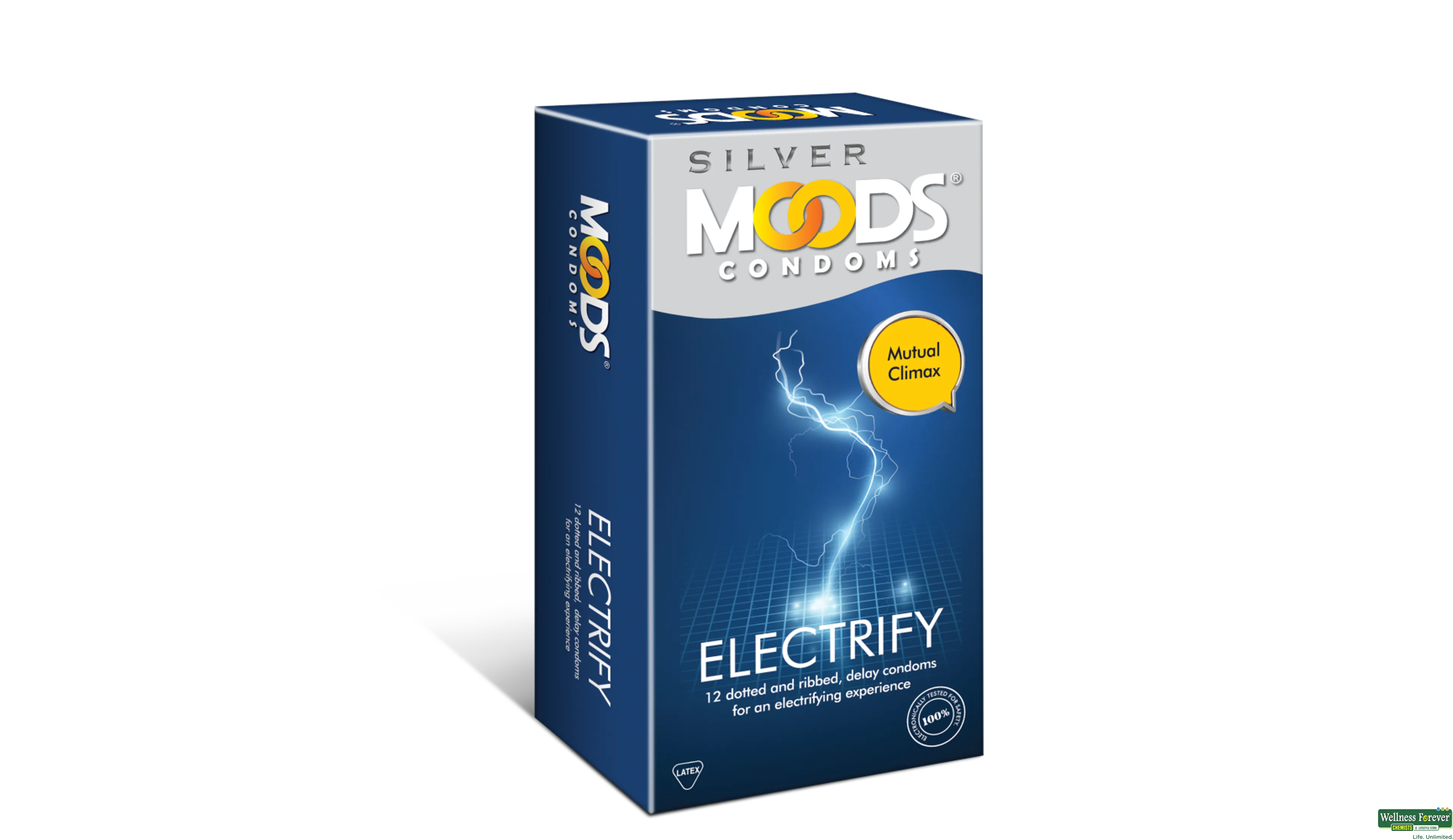 MOODS CONDOM SILVER ELECTRIFY 12PC- 1, 12PC, 