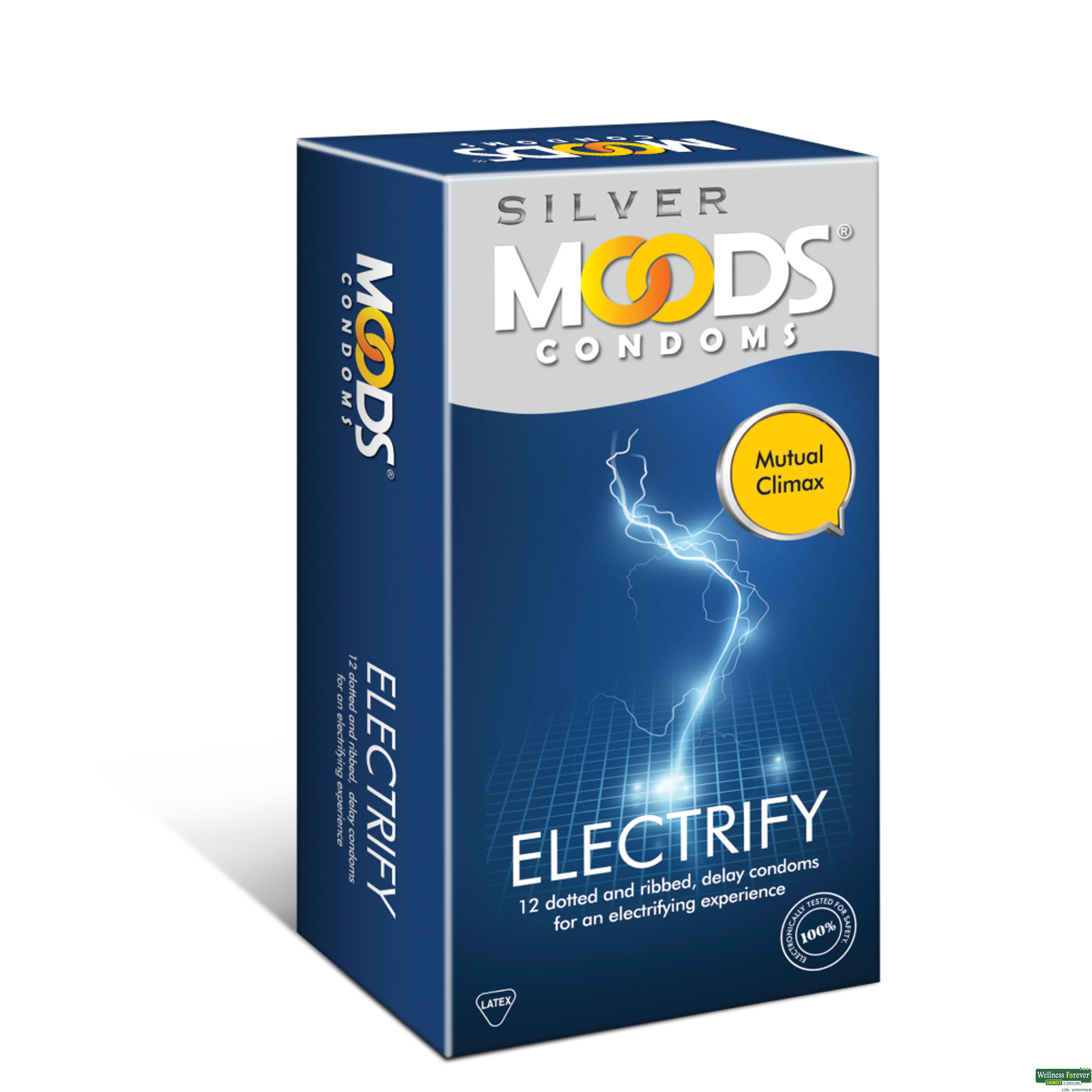 MOODS CONDOM SILVER ELECTRIFY 12PC-image