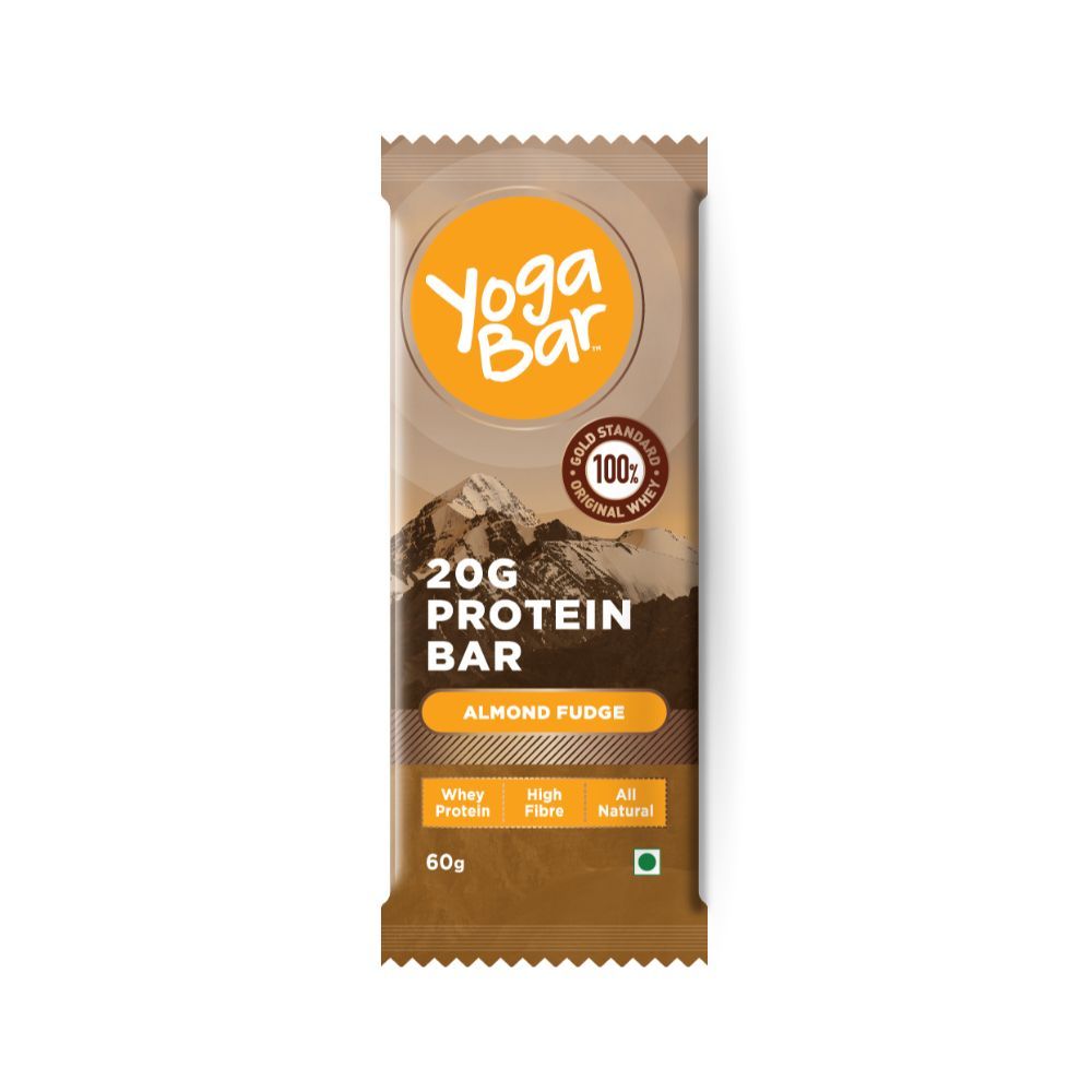 Buy Yogabar Almond Fudge Bar Protein, 60 g Online at Best Prices