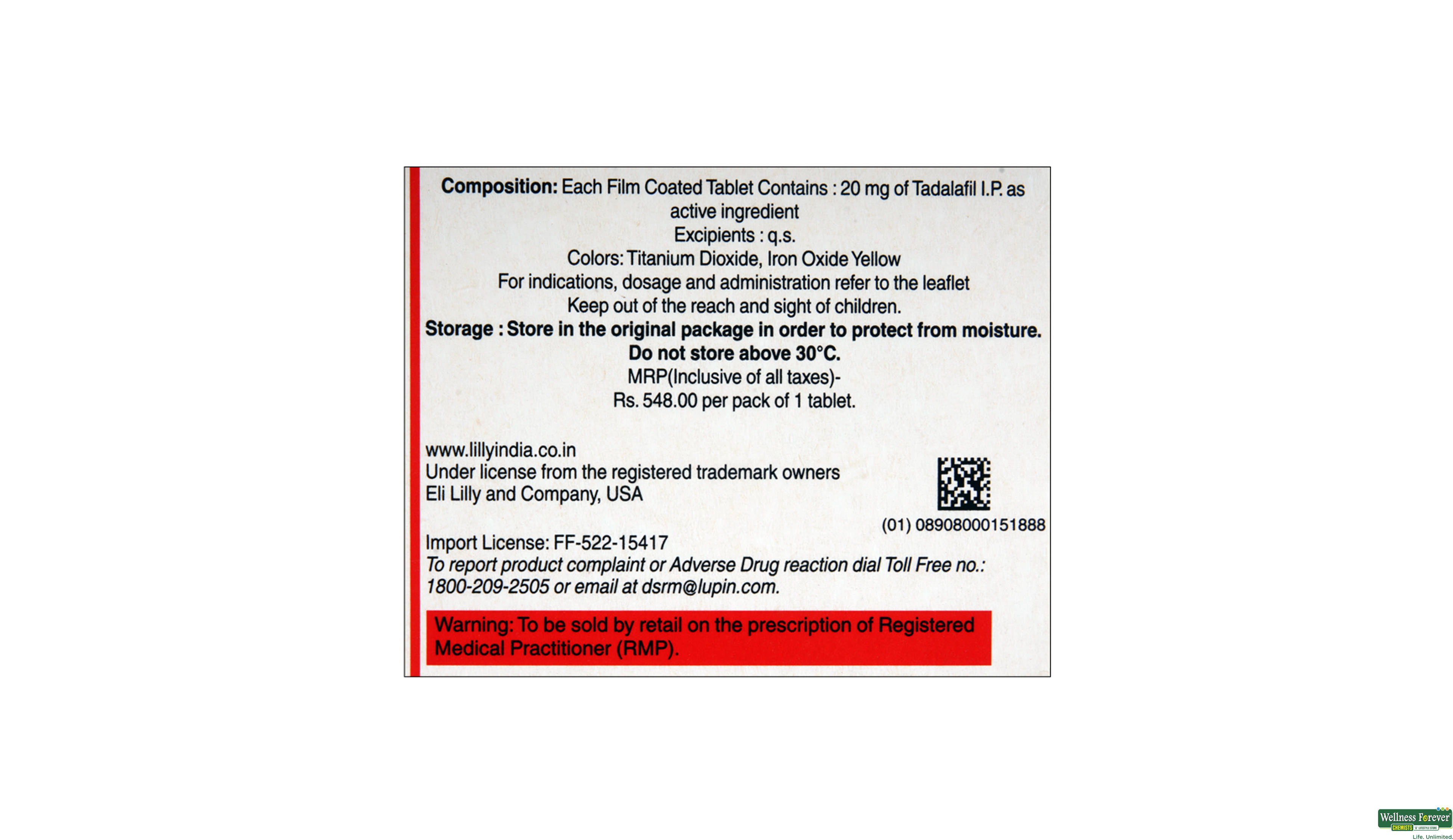CIALIS 20MG 1TAB- 2, 1TAB, 