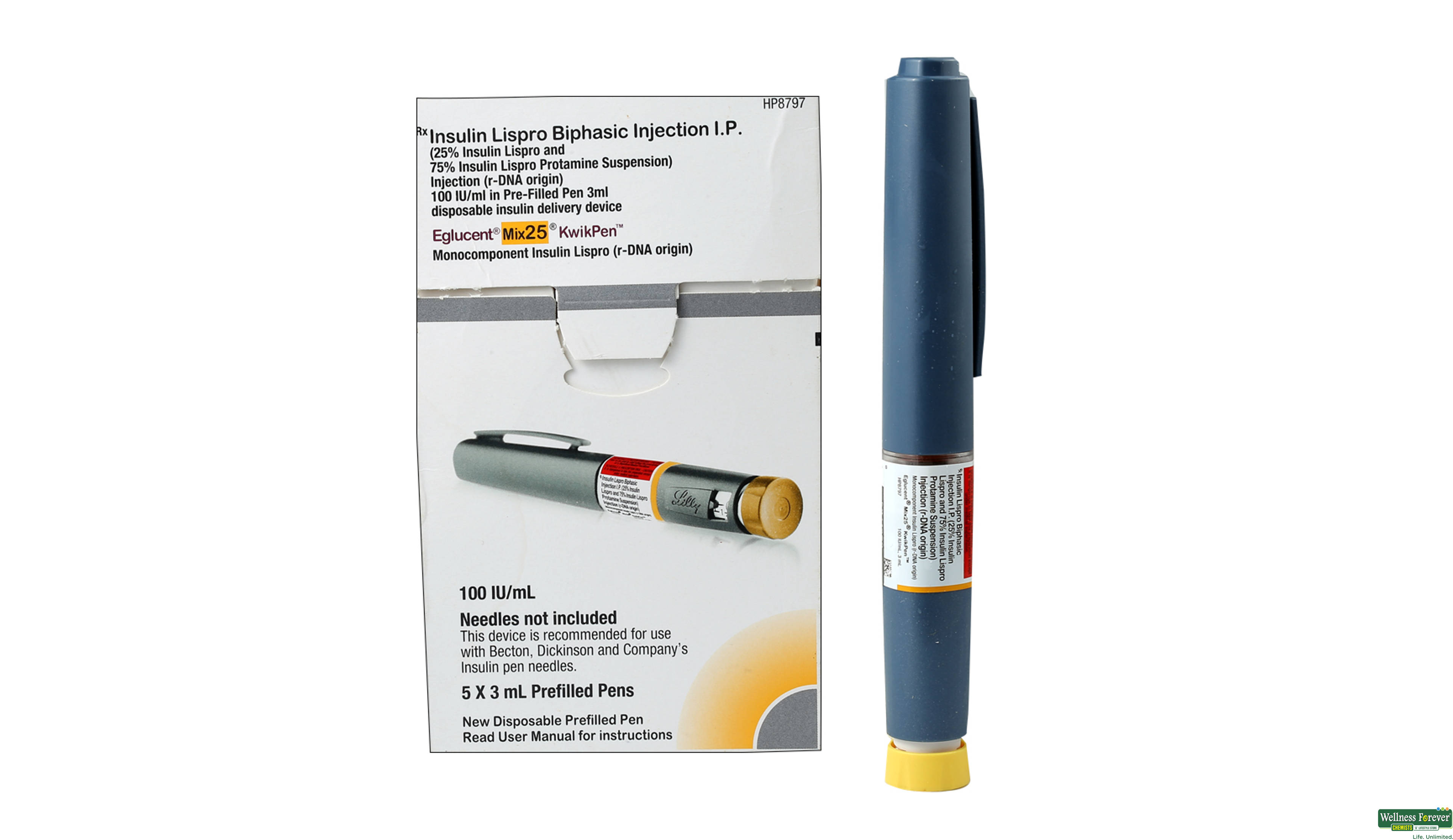 EGLUCENT MIX 25 KWIKPEN 100IU 3ML- 1, 3ML, 