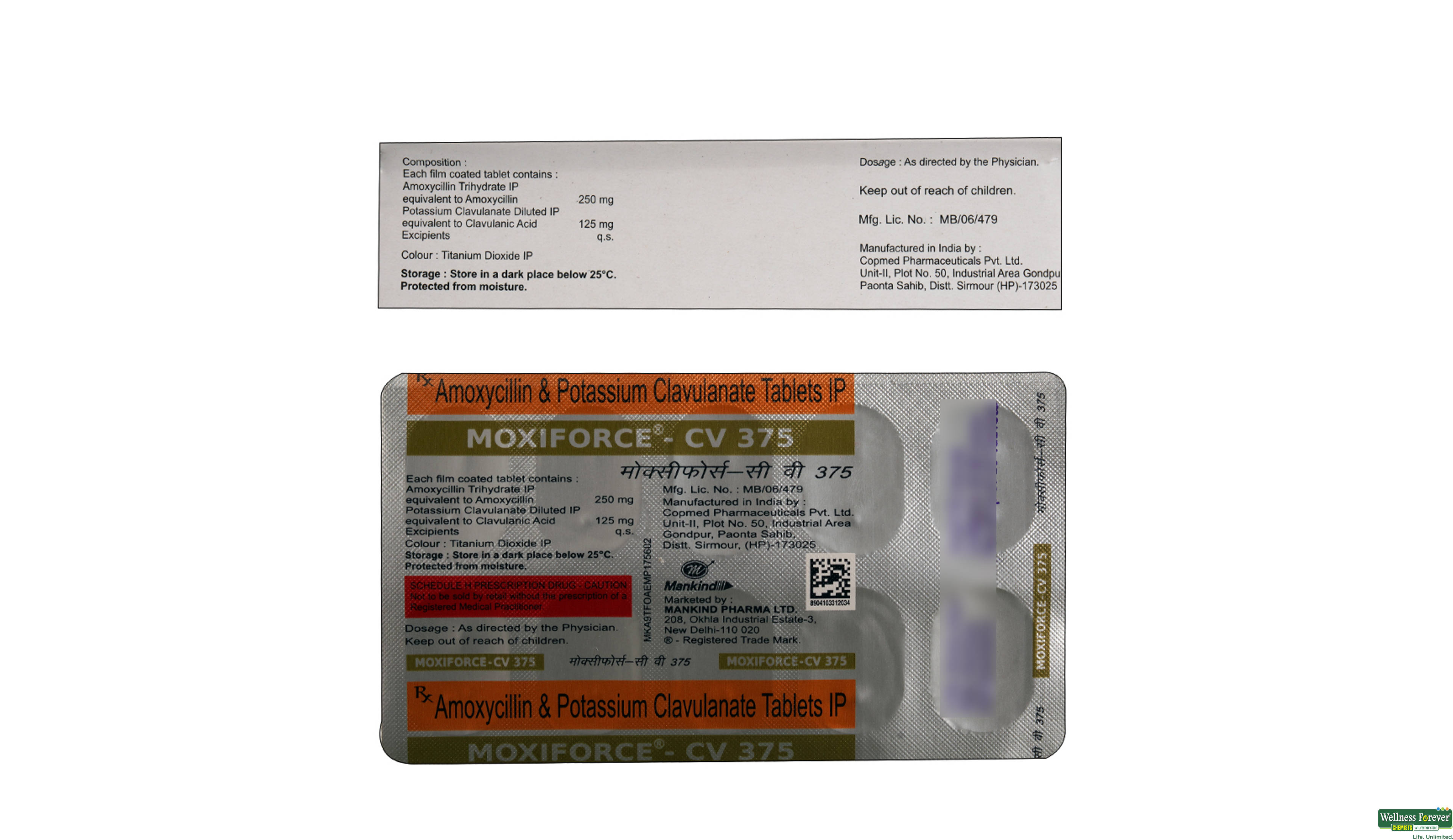 MOXIFORCE-CV 375 10TAB- 2, 10TAB, 