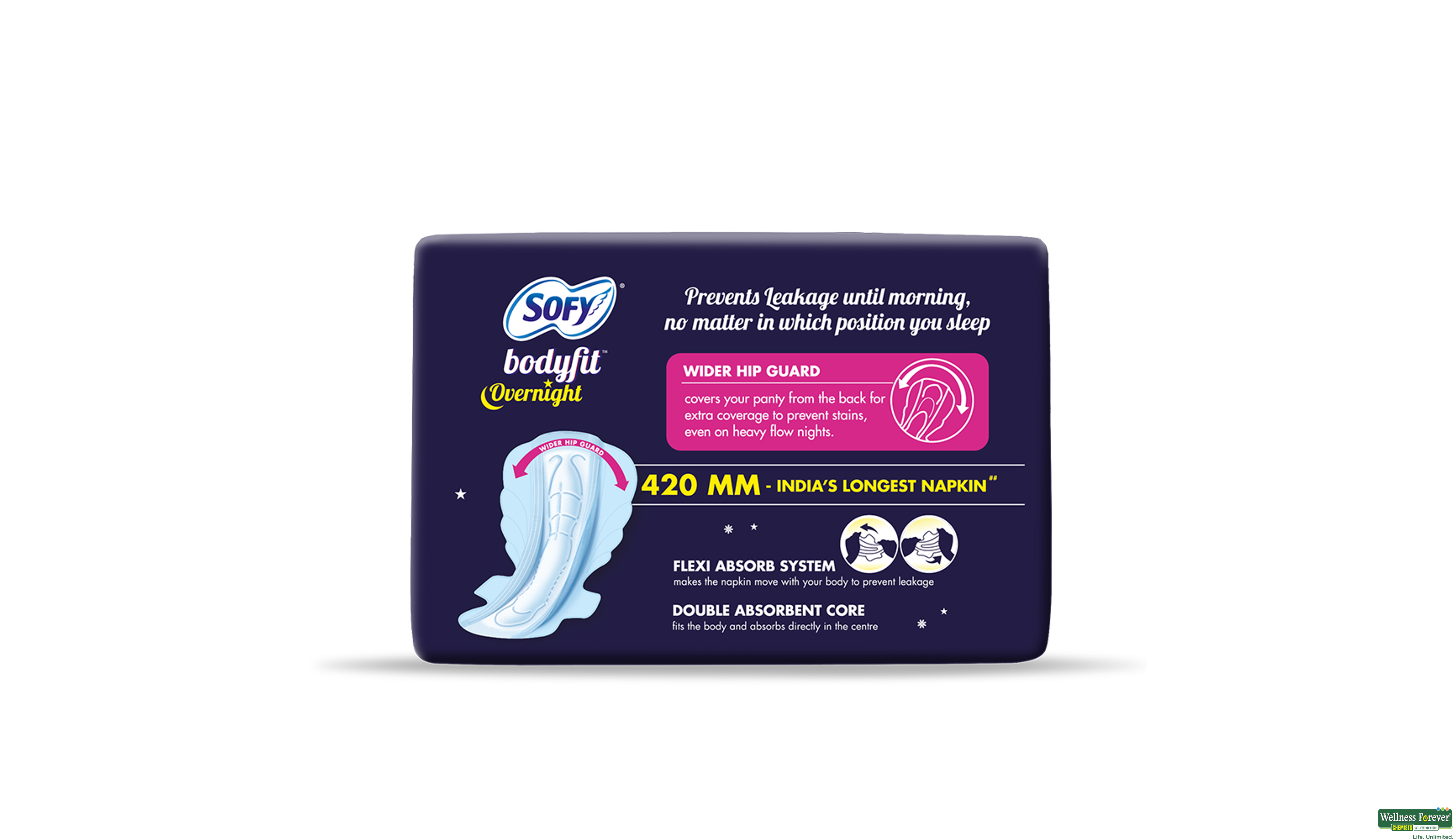 SOFY SA/PADS BODYFIT OVERNIGHT XXXL 3PC- 2, 3PC, null