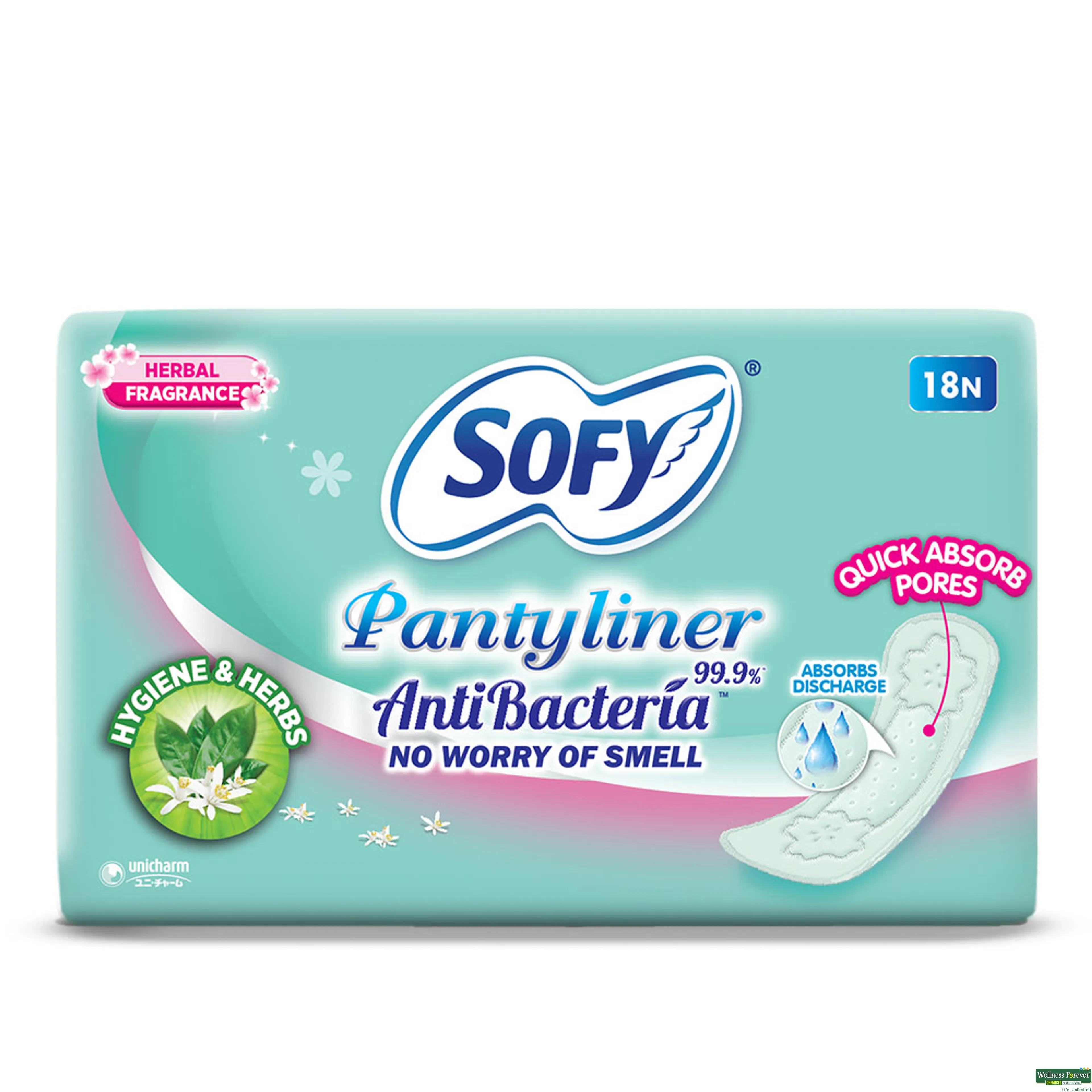 SOFY PANTYLINER ANTI BACTERIAL 18PC-image