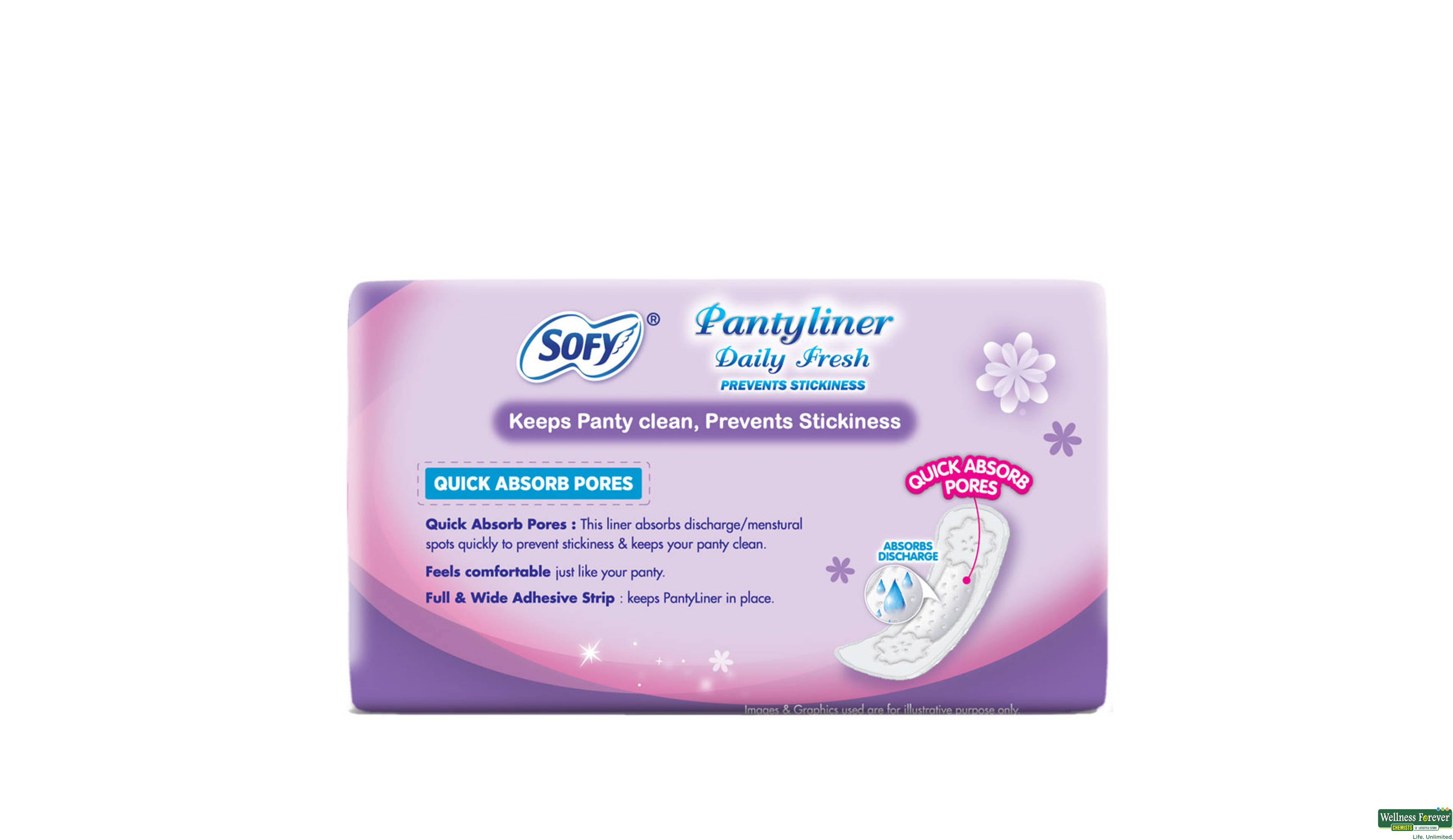 SOFY PANTYLINER DAILY FRESH 20PC- 2, 20PC, null