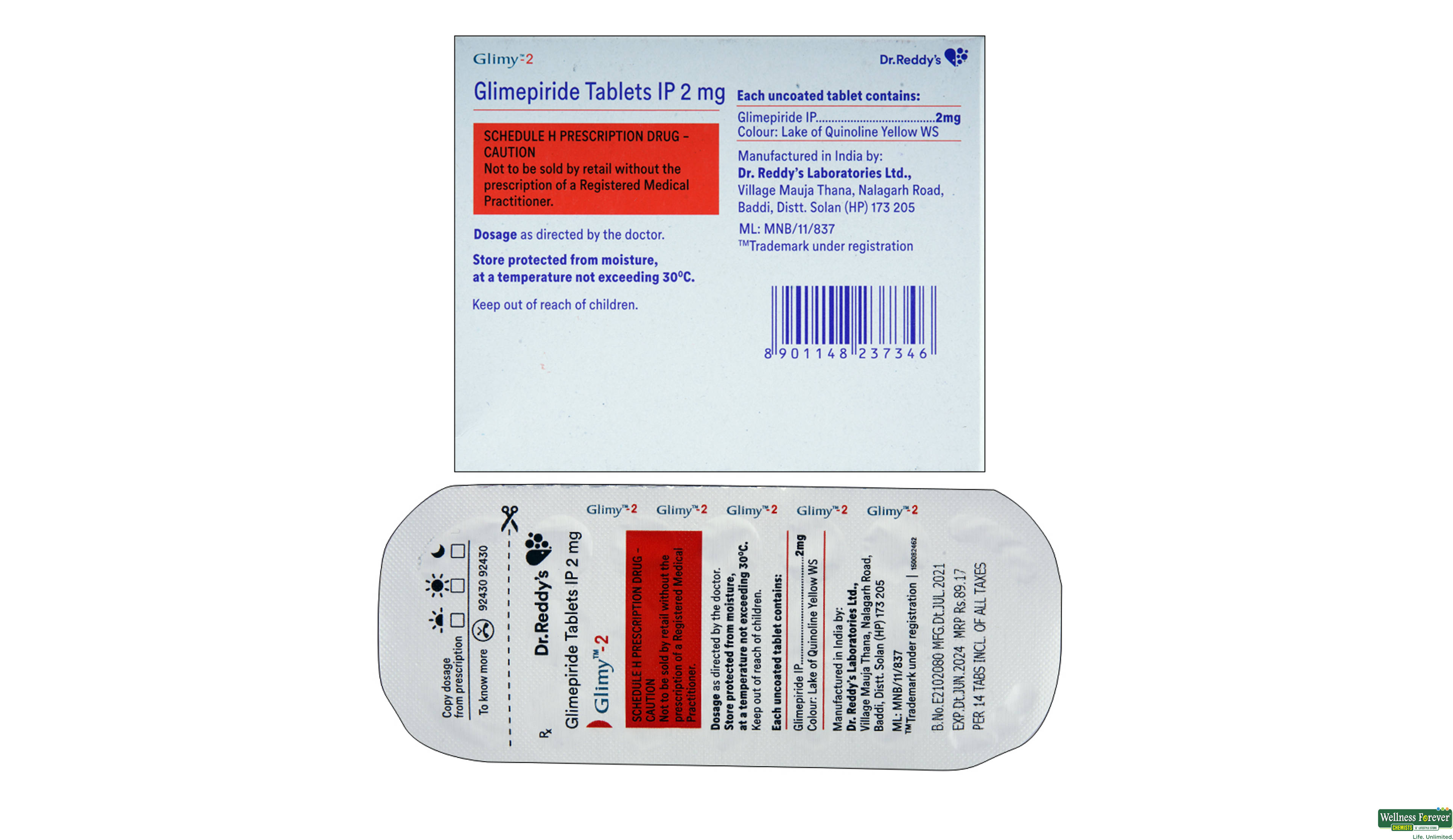 GLIMY 2MG 14TAB ##- 2, 14TAB, 