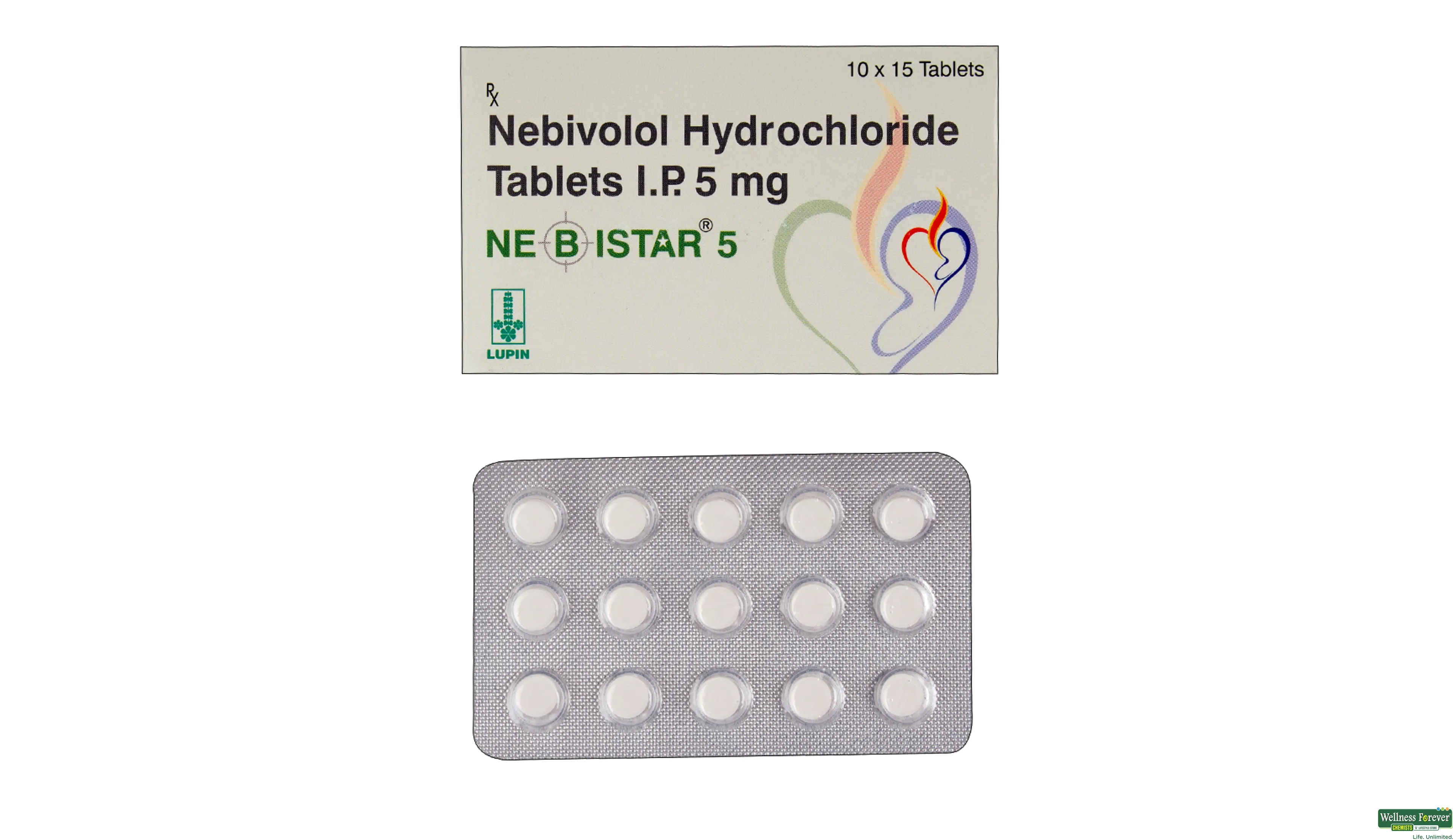 Buy Nebistar 5mg 15 Tablets Online at Best Prices Wellness Forever