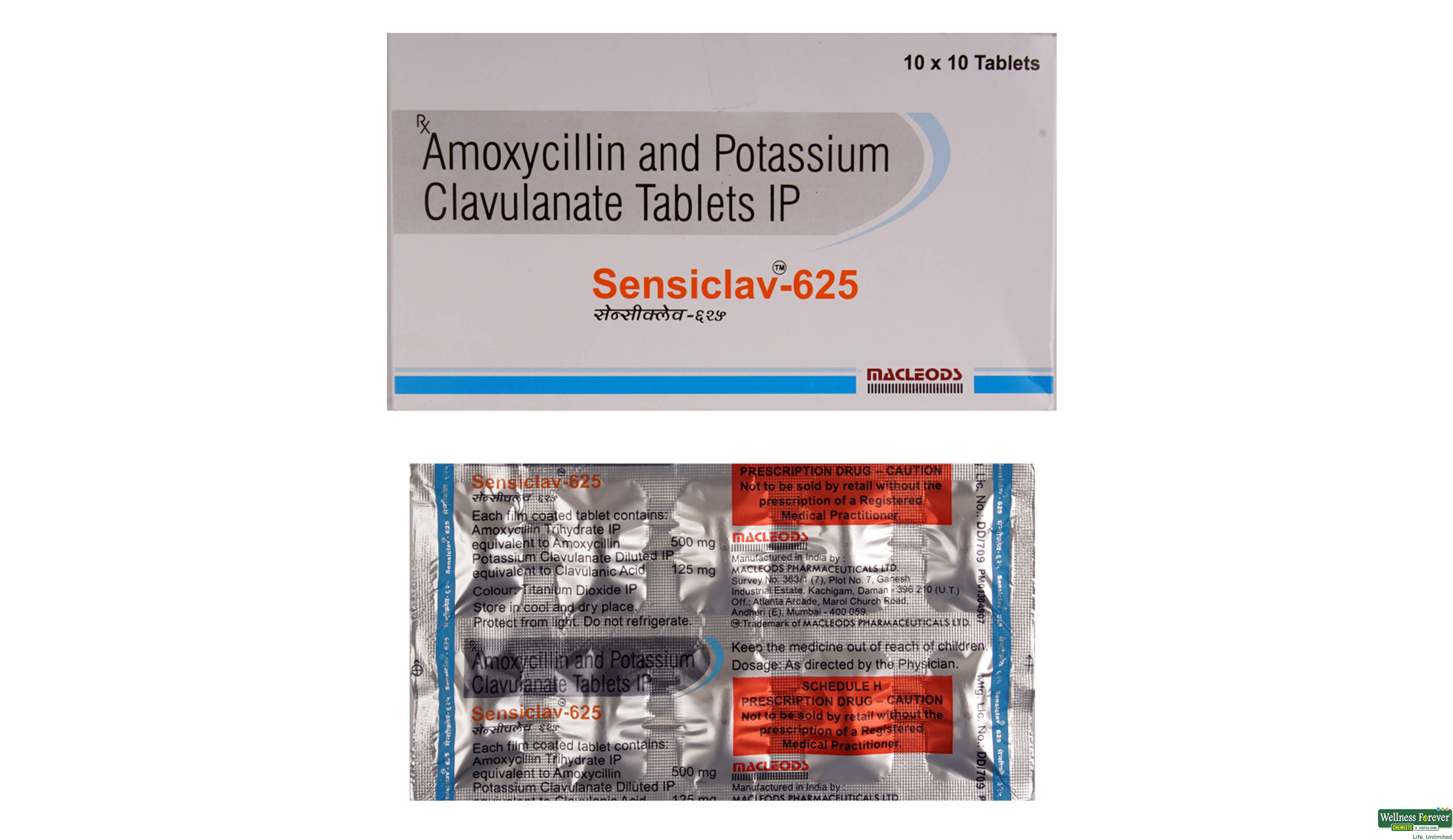 SENSICLAV 625MG 10TAB- 1, 10TAB, 