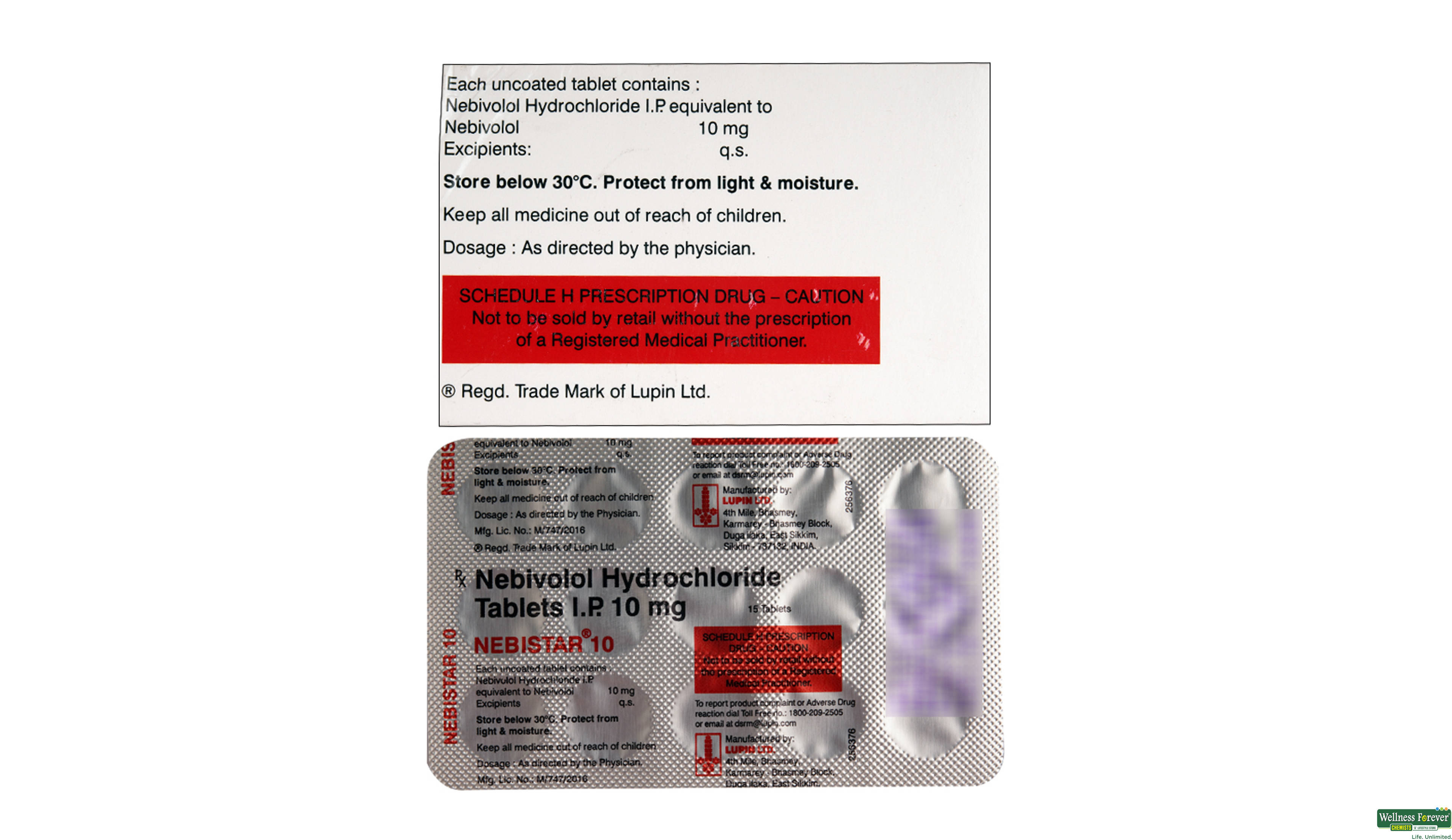 NEBISTAR 10MG 15TAB- 2, 15TAB, 