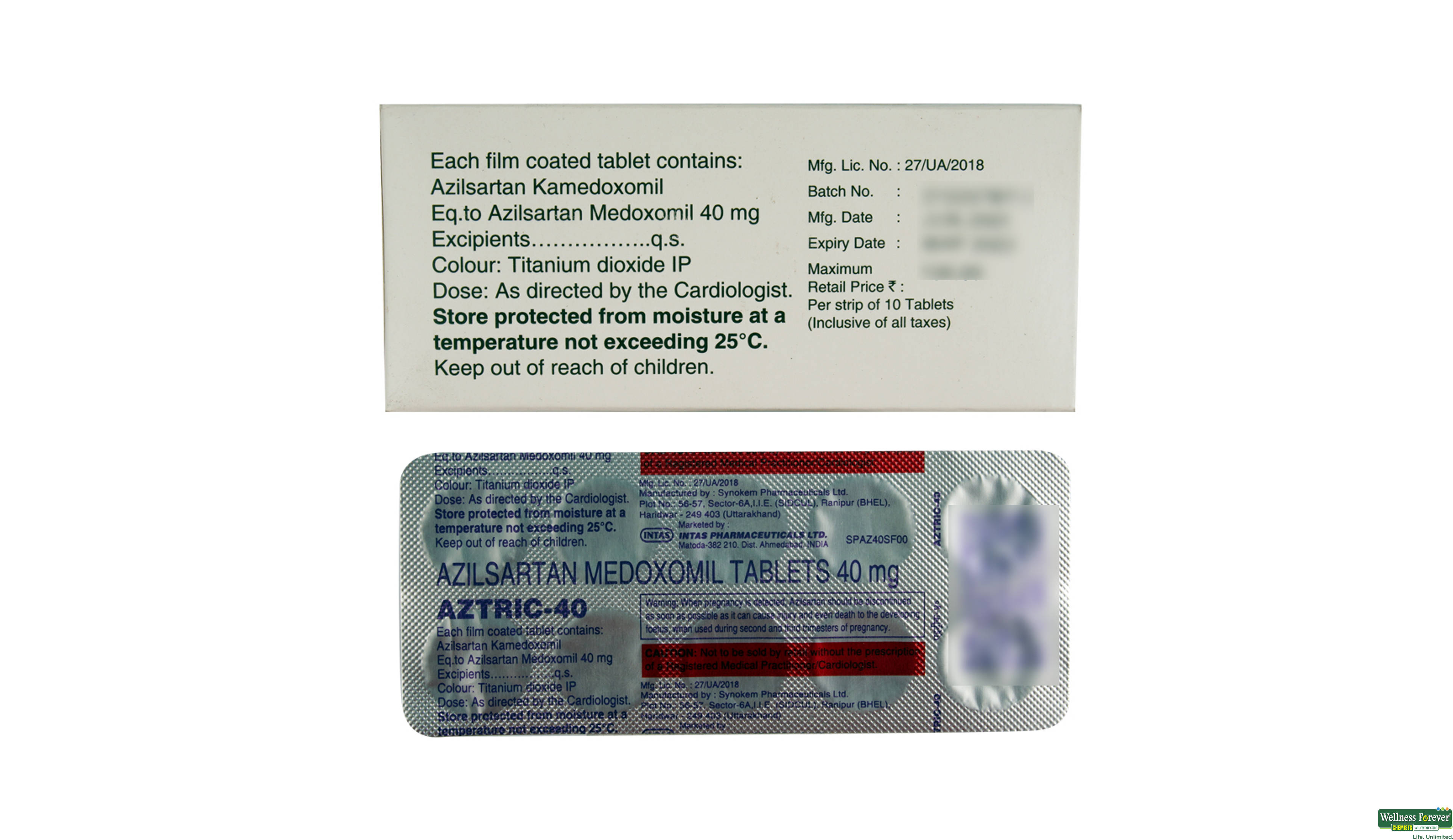 AZTRIC 40MG 10TAB- 2, 10TAB, 