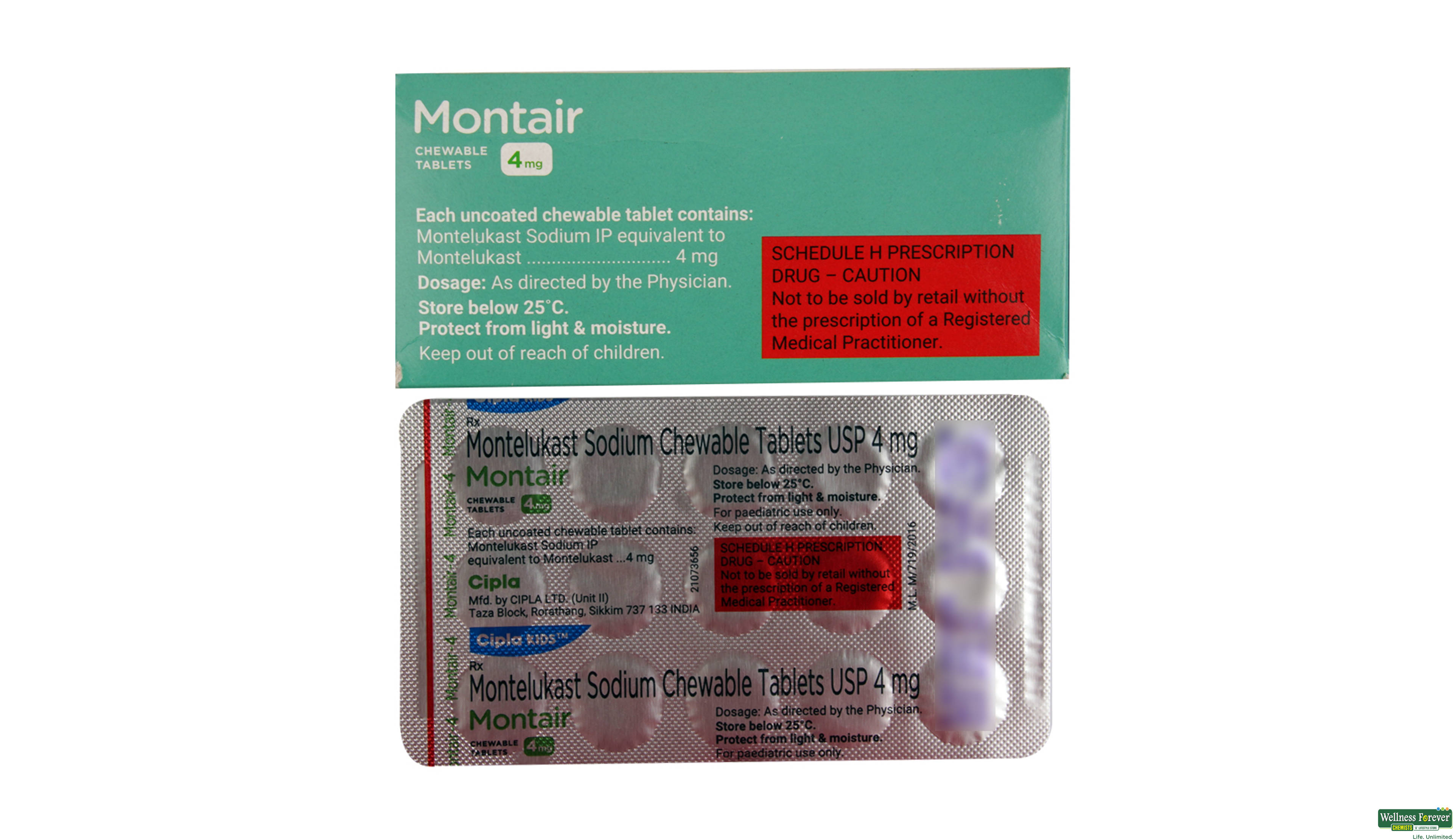 MONTAIR 4MG 15TAB- 2, 15TAB, 