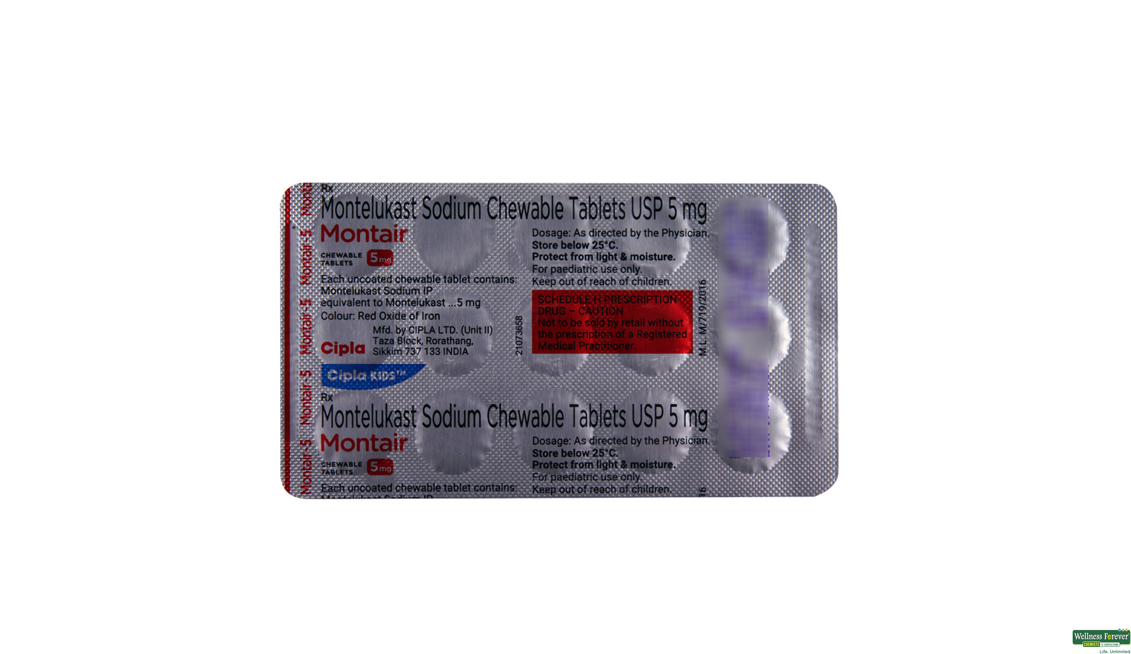 MONTAIR 5MG 15TAB- 2, 15TAB, 