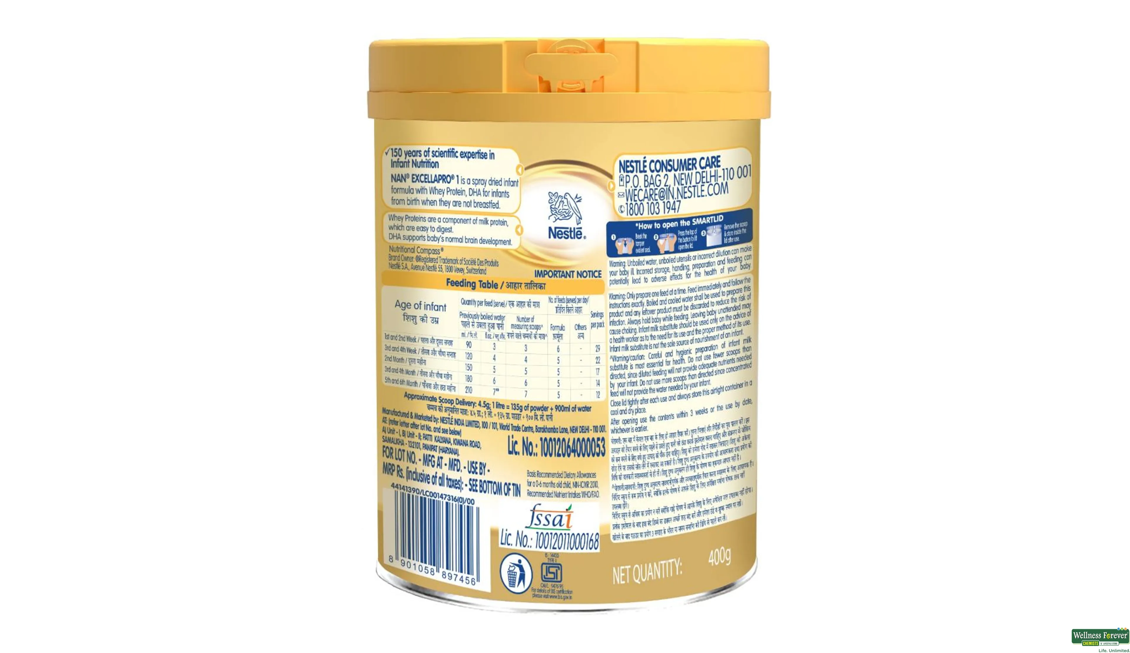 Buy Nestle Nan Pro 1 (Upto 6 Months) 400 gm (Tin) online at best price-Baby  and Infant Supplements